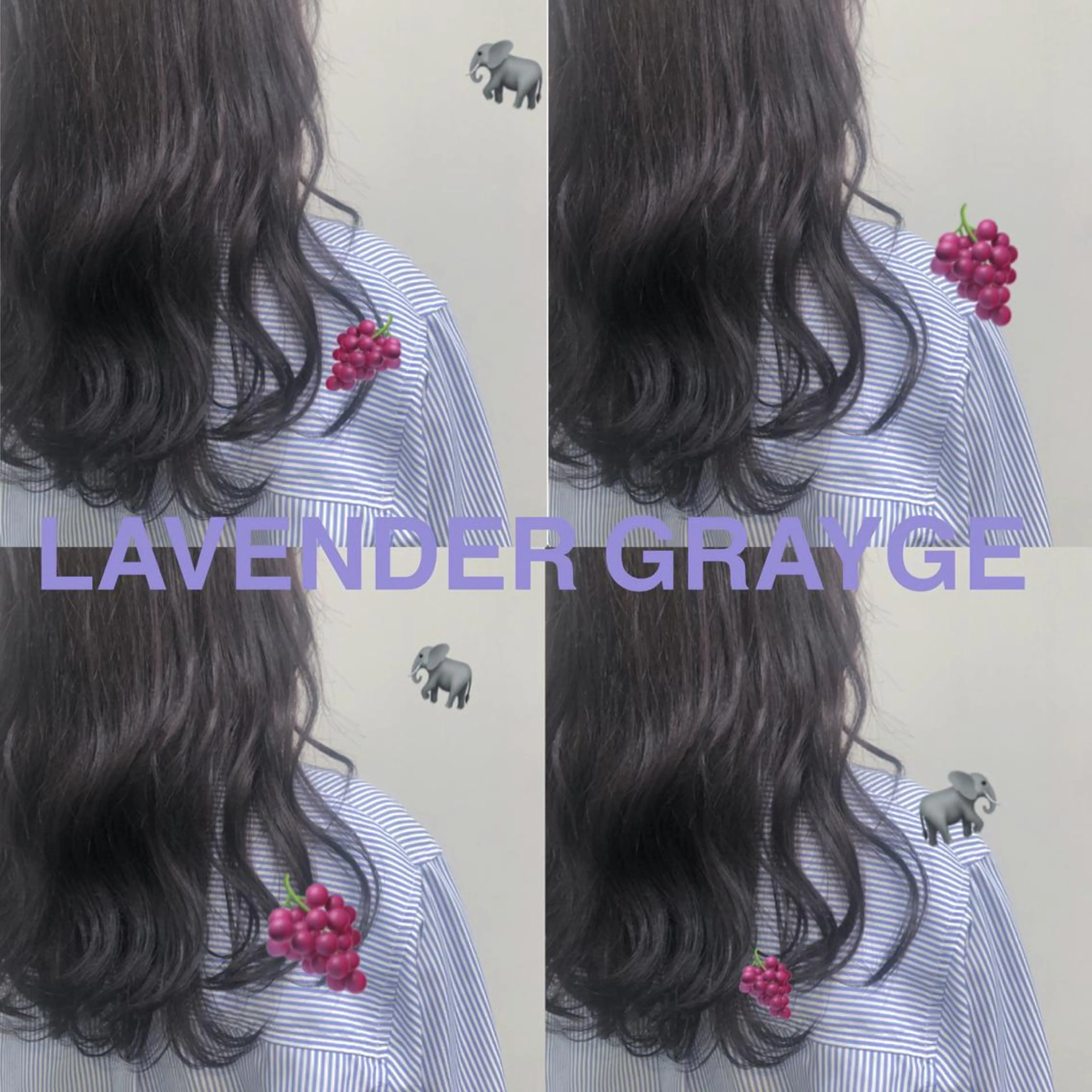 ロング カラー グレージュ ラベンダーカラー ラベンダーグレージュ ラベンダーグレー 韓国艶カラー🇰🇷 DISCO💙のヘアスタイル
