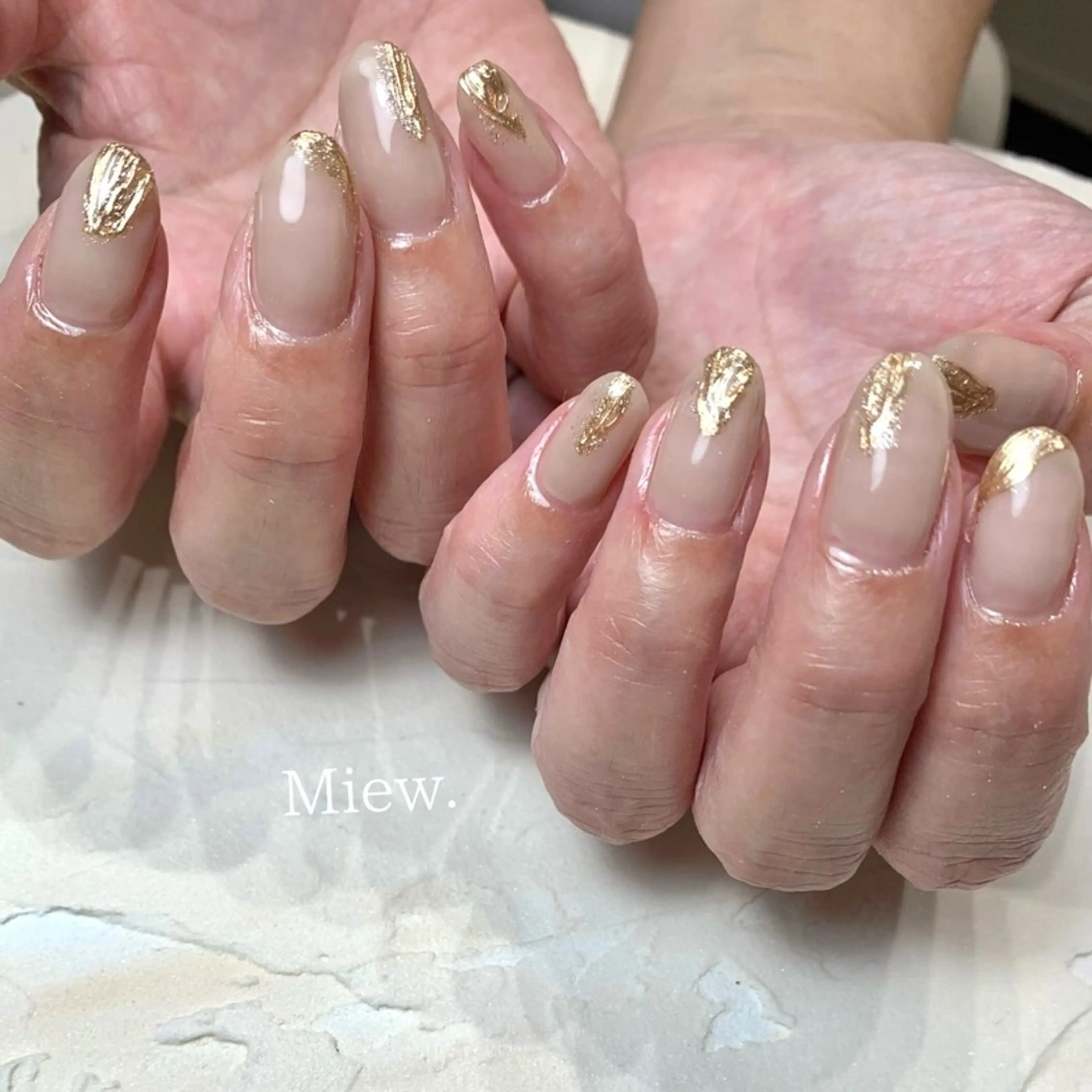 ネイル ニュアンスネイル シンプルネイル Mina🫧 【Miew.】のネイルデザイン