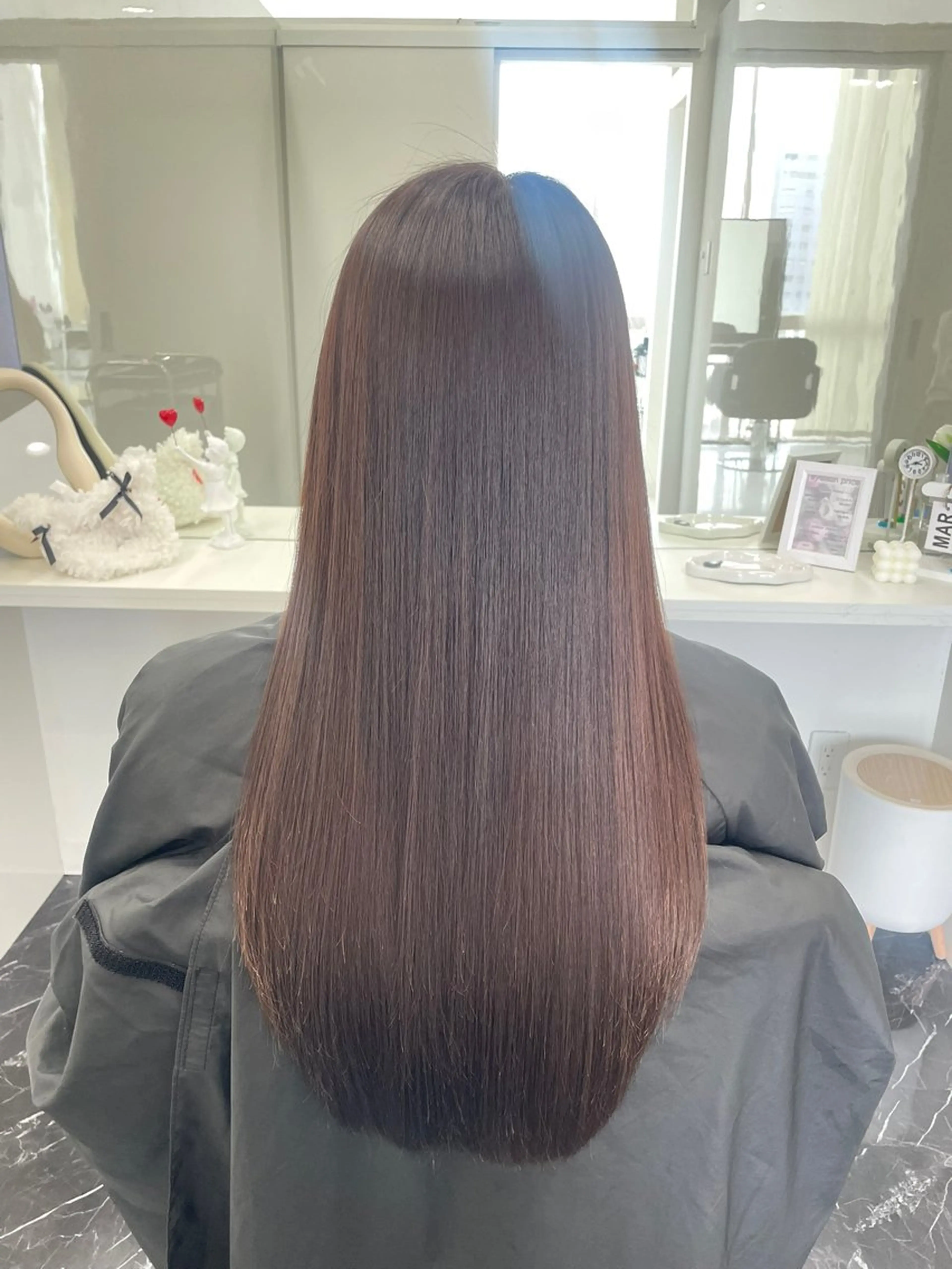 ロング カラー ベージュカラー グレージュ オリーブベージュ オリーブグレージュ オリーブグレー Blue所属・韓国ヘア🇰🇷 りさのヘアスタイル