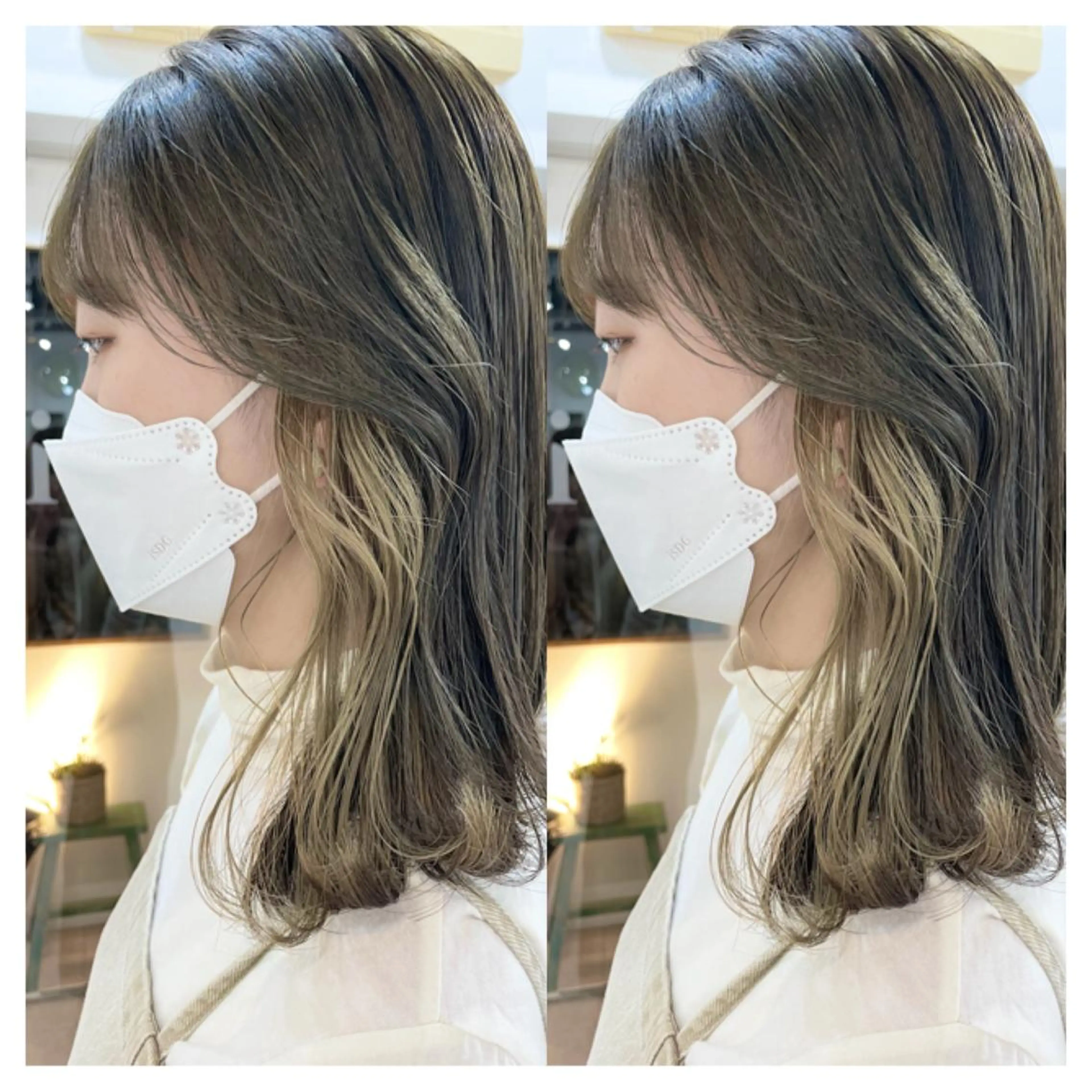 ミディアム カラー ヘアカラー トリートメント 村山 茉衣のヘアスタイル