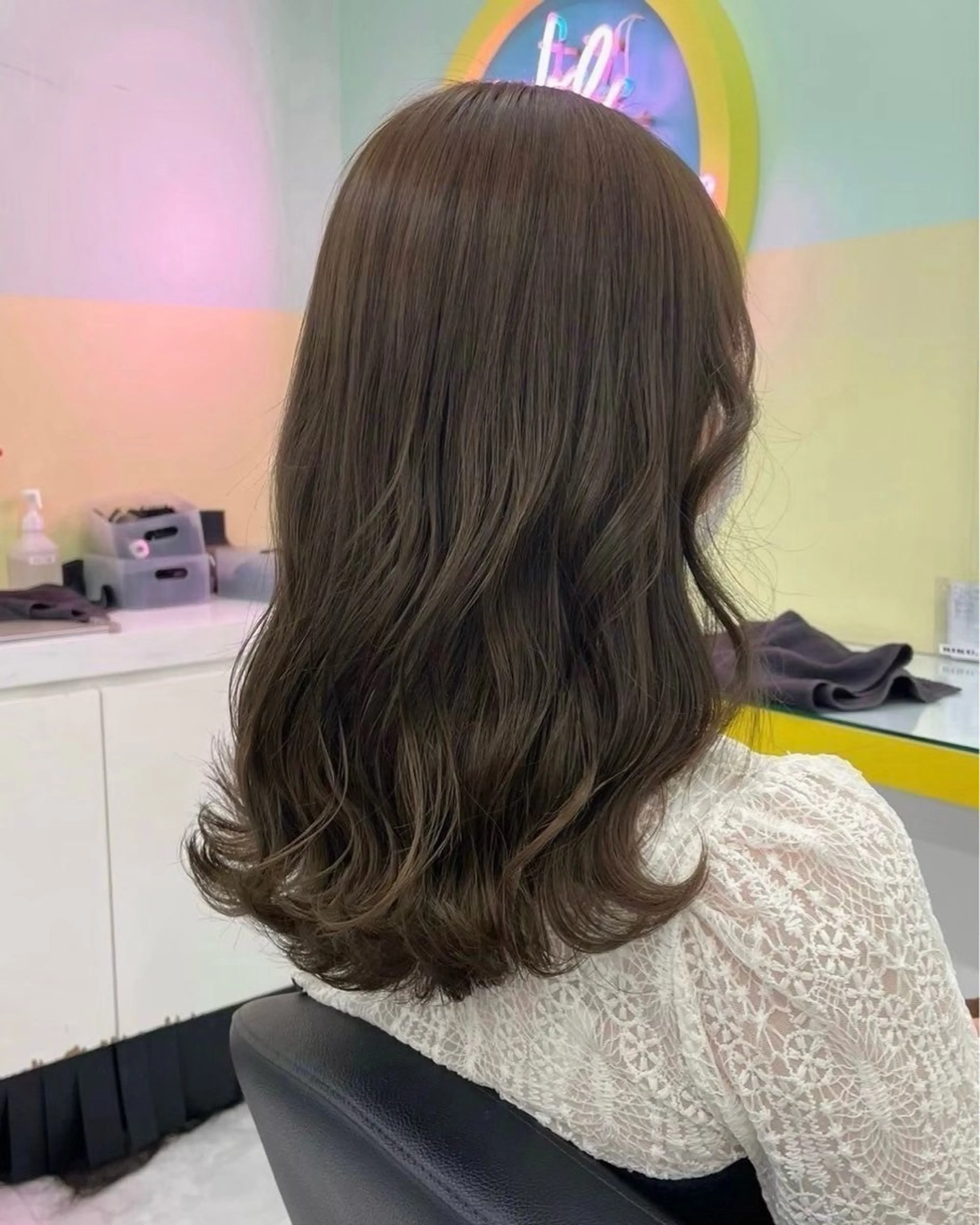 ロング カラー カット ヘアカラー トリートメント 海外風ブリーチなし 🫒Rion🫒🩶のヘアスタイル