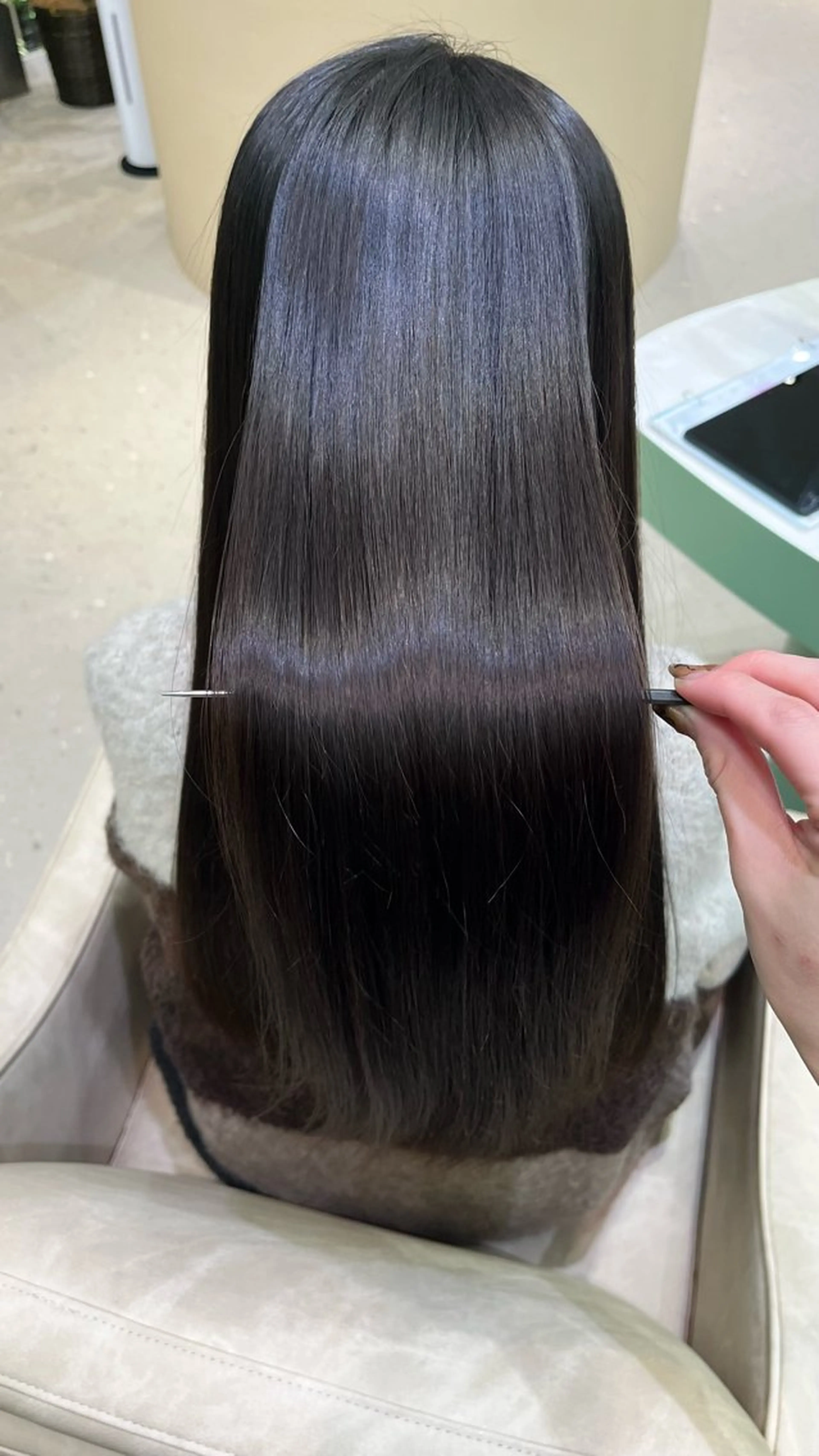 ロング 縮毛矯正 縮毛矯正 bonheur NISHINOMIYA所属・髪質改善/西宮北口/ 植田梨緒のヘアスタイル