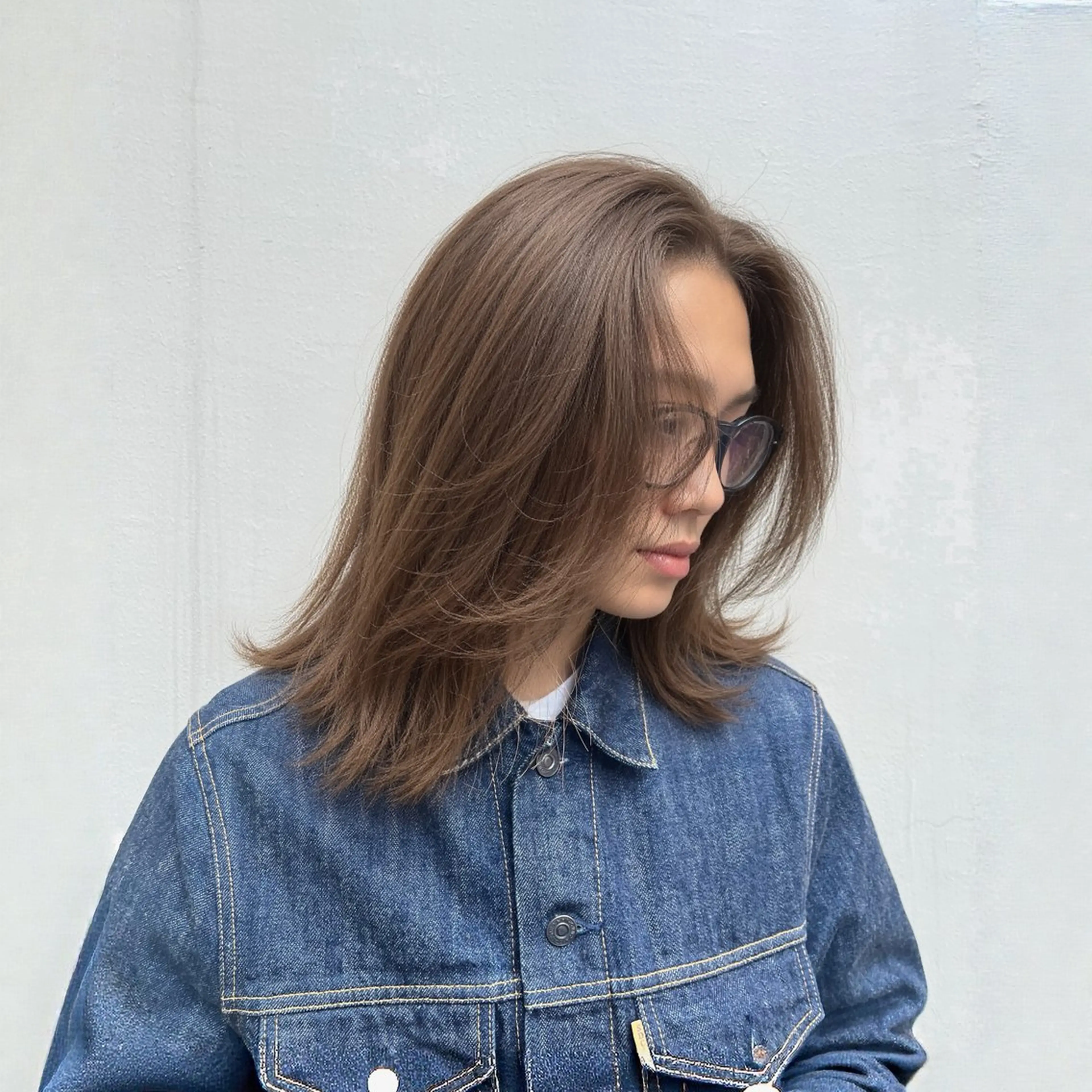 ミディアム カラー ブリーチ 透明感カラー ダブルカラー グレージュ ブリーチなしカラー 💎ブリーチ× 透明感✨Hayatoのヘアスタイル