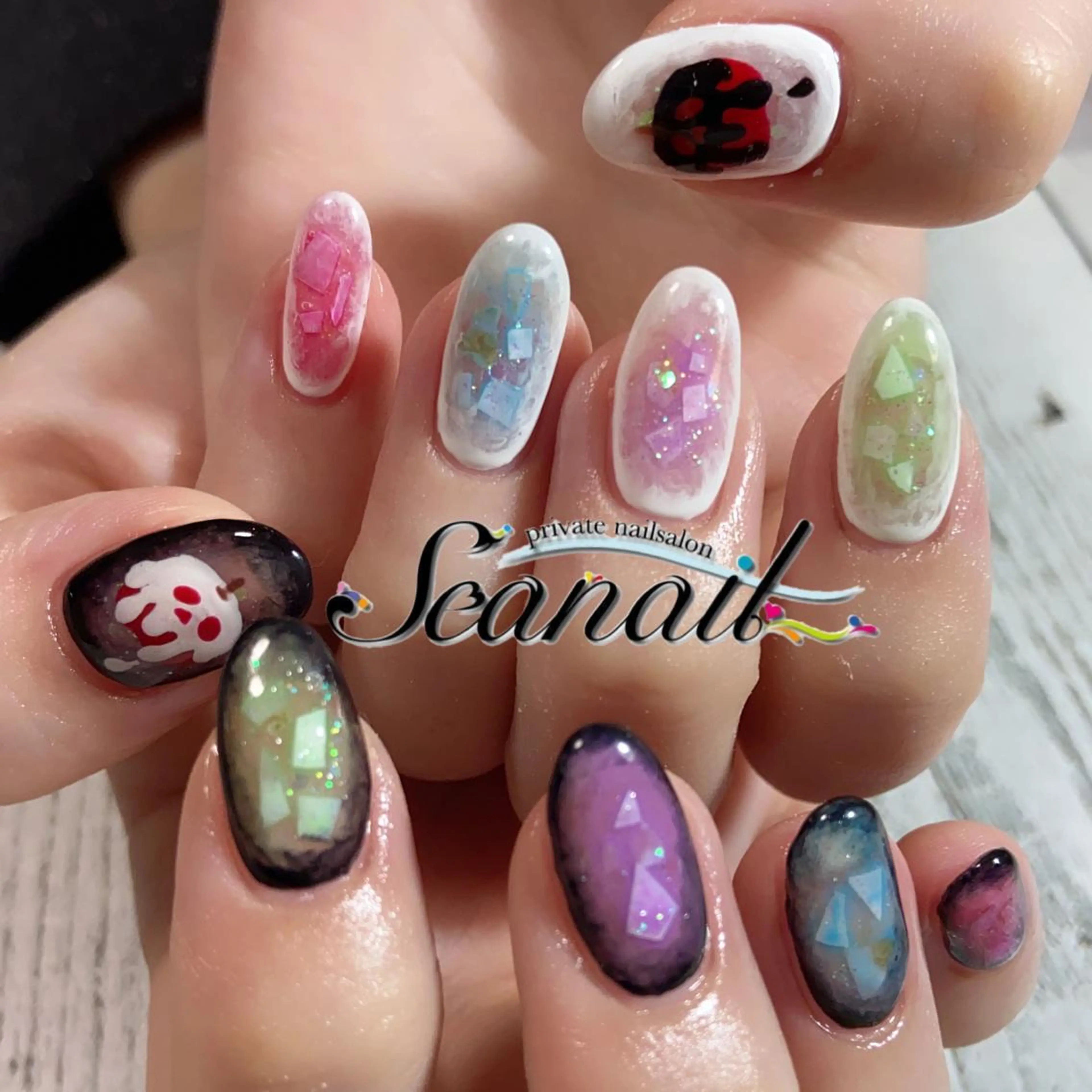 ネイル アートネイル フットネイル ジェルネイル ハロウィン 持ち込み 小尾 栞のネイルデザイン