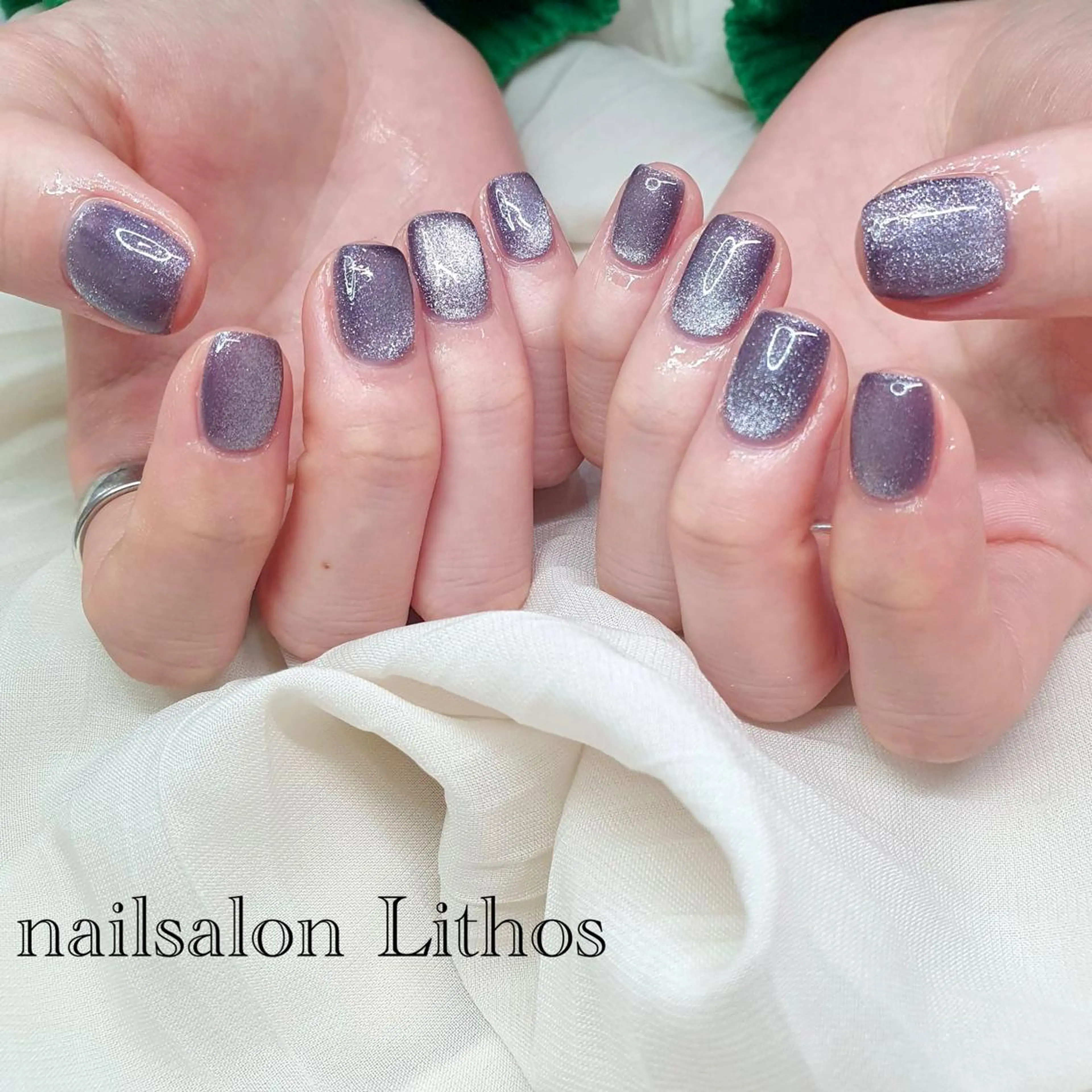 ネイル マグネットネイル ハンドネイル nailsalon Lithos所属・nailsalon Recontreのネイルデザイン