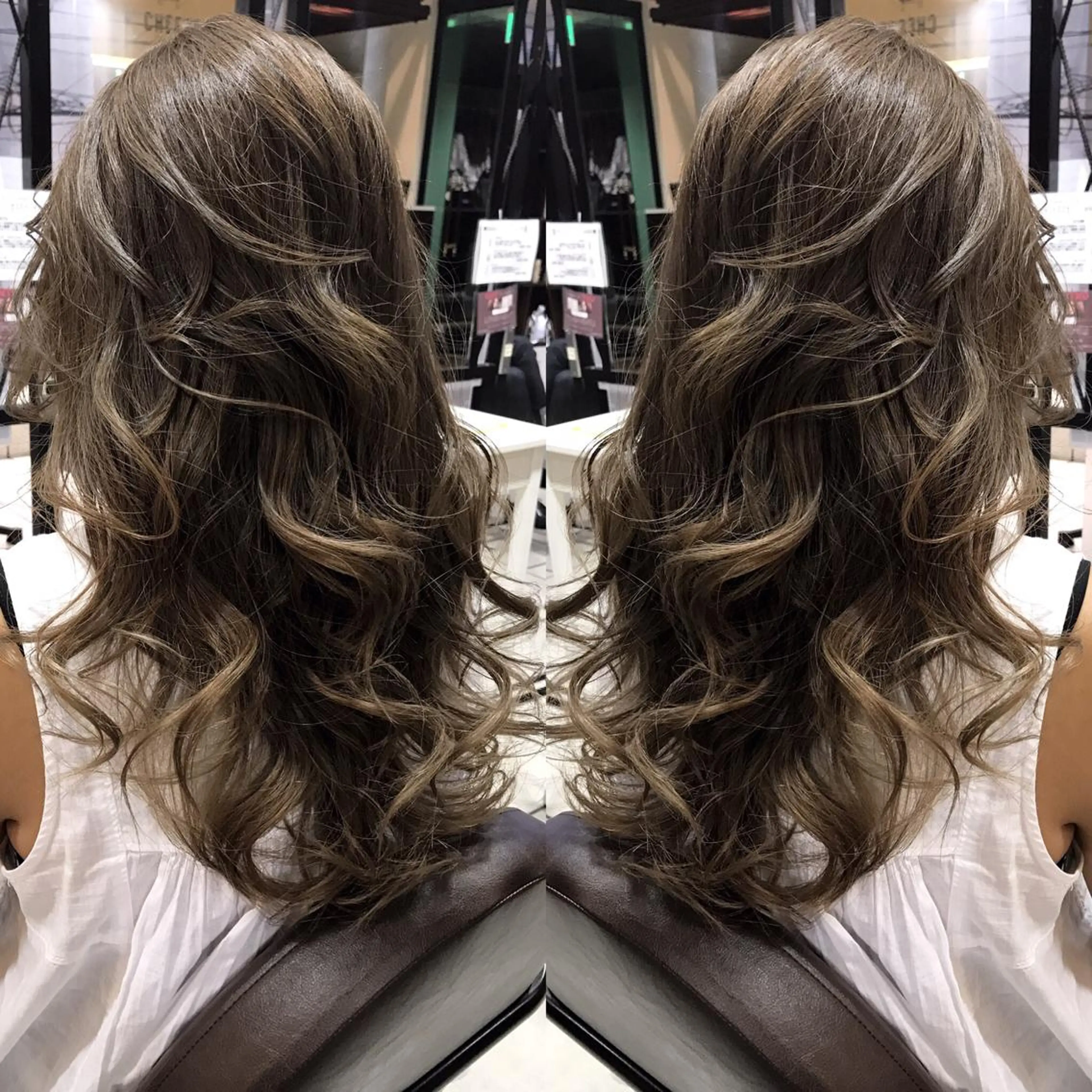 ロング カラー シールエクステ⭐️ オオミタクヤのヘアスタイル