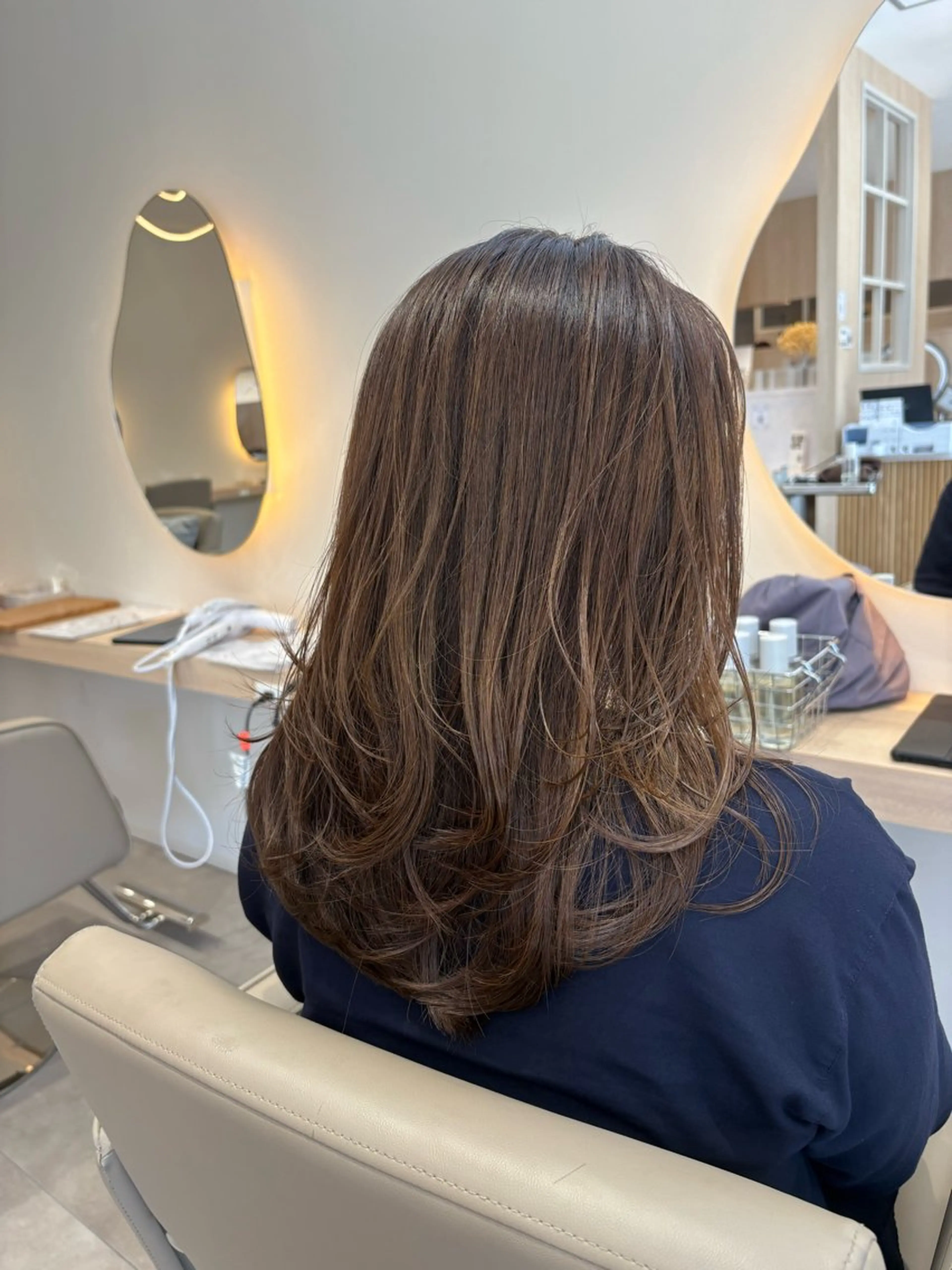 セミロング カラー カット ヘアカラー レイヤー/透明感/髪 質改善/メンズ/佐藤のヘアスタイル