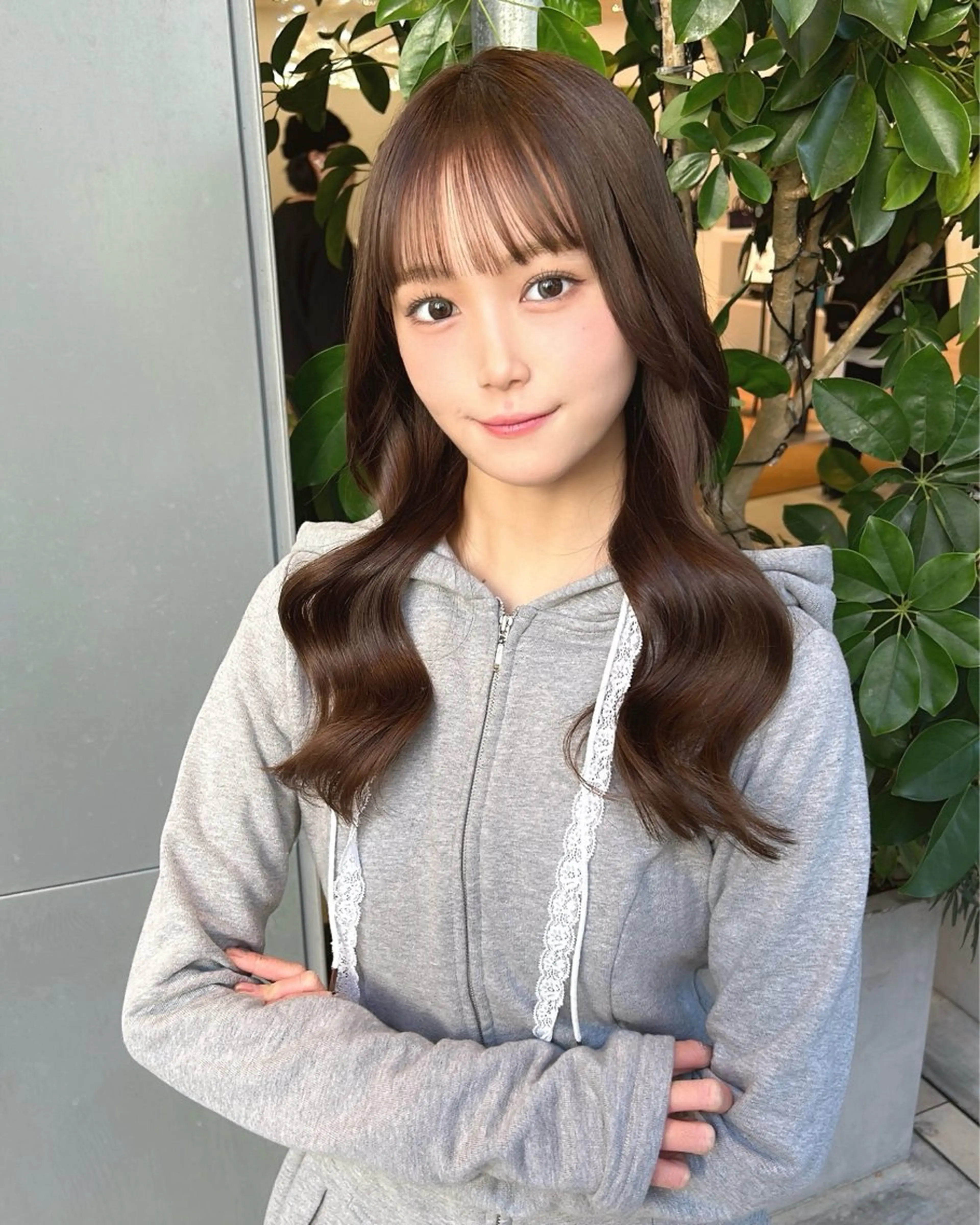 ミディアム カット ヘアカラー トリートメント 🤍YUKI 韓国 艶髪 🤍のヘアスタイル