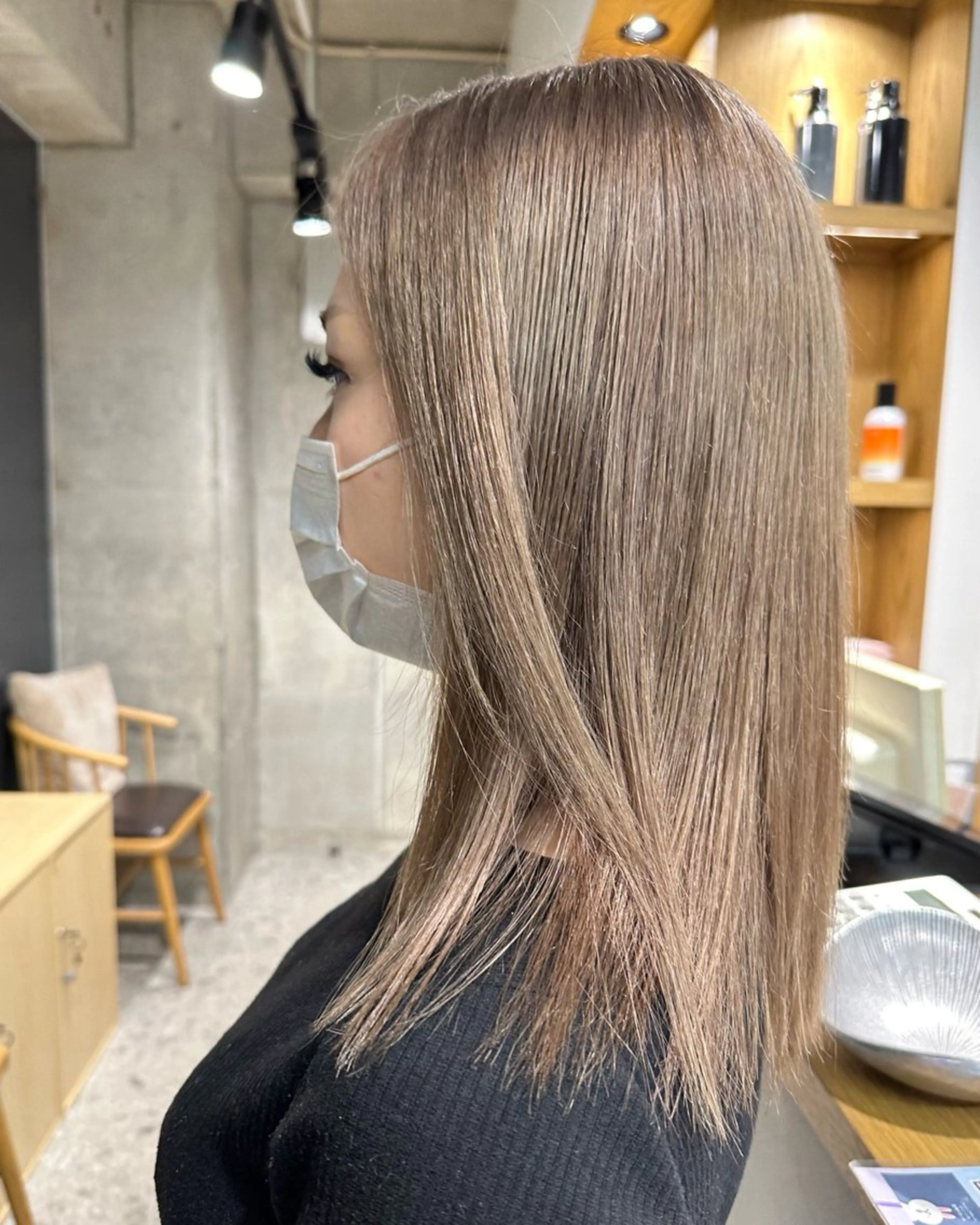 ミディアム ヘアカラー ︎🤎W color MIYU‎🤎のヘアスタイル