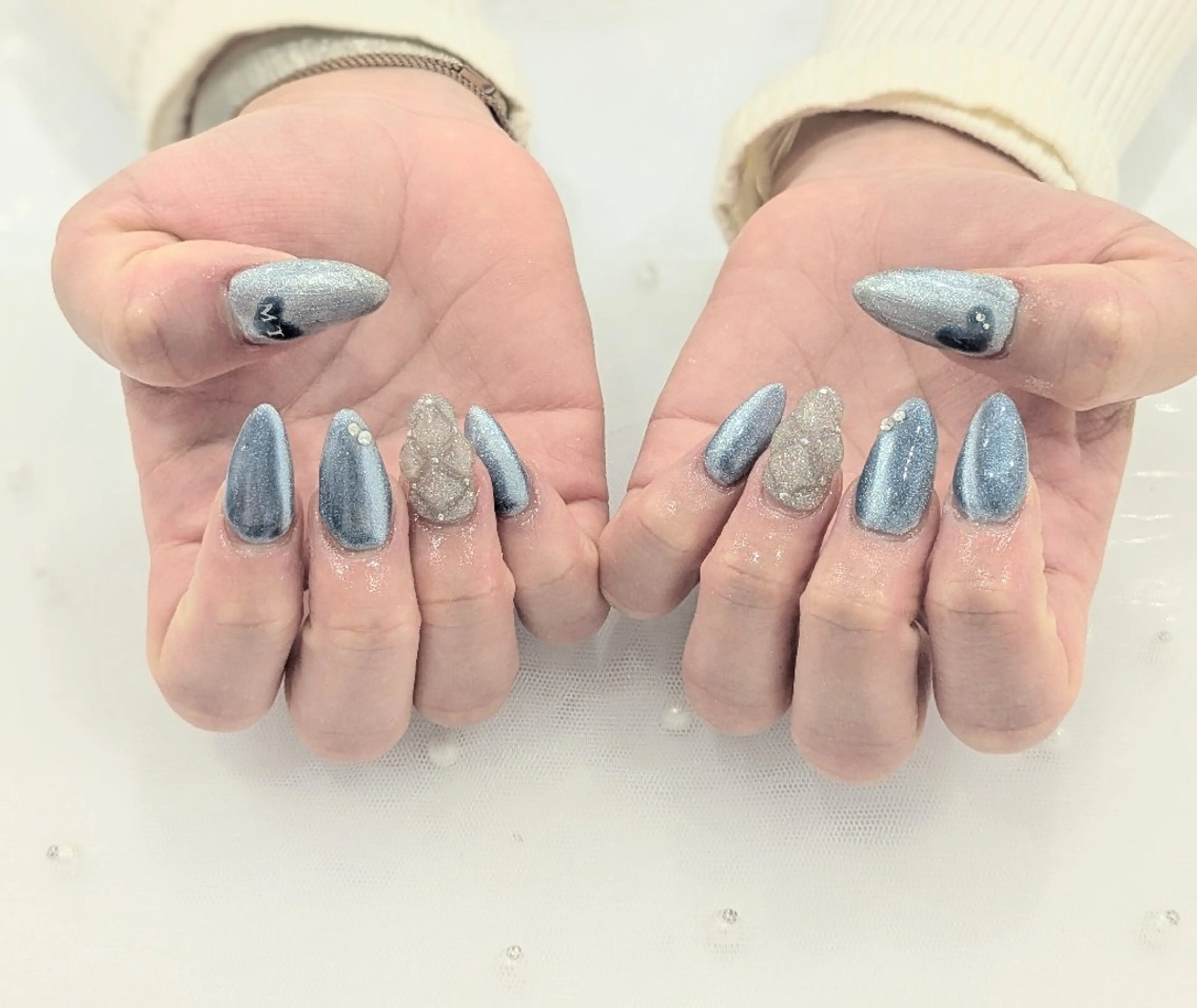 ネイル 長さ出し スカルプネイル Lily nail 船橋 yuki🍒のネイルデザイン