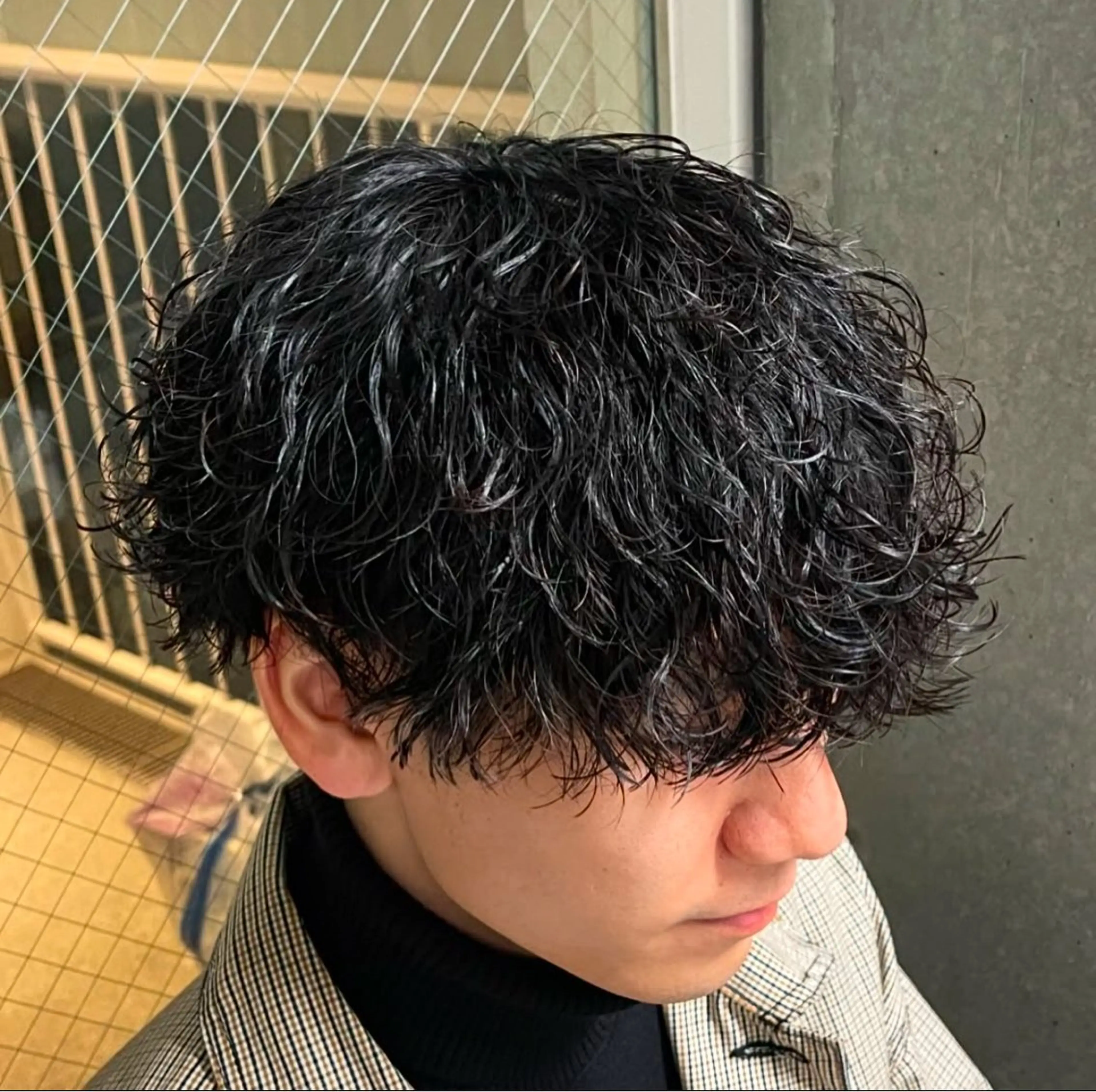 パーマ メンズ カット パーマ ニュアンス/フェザー /ウルフ/伶馬のヘアスタイル