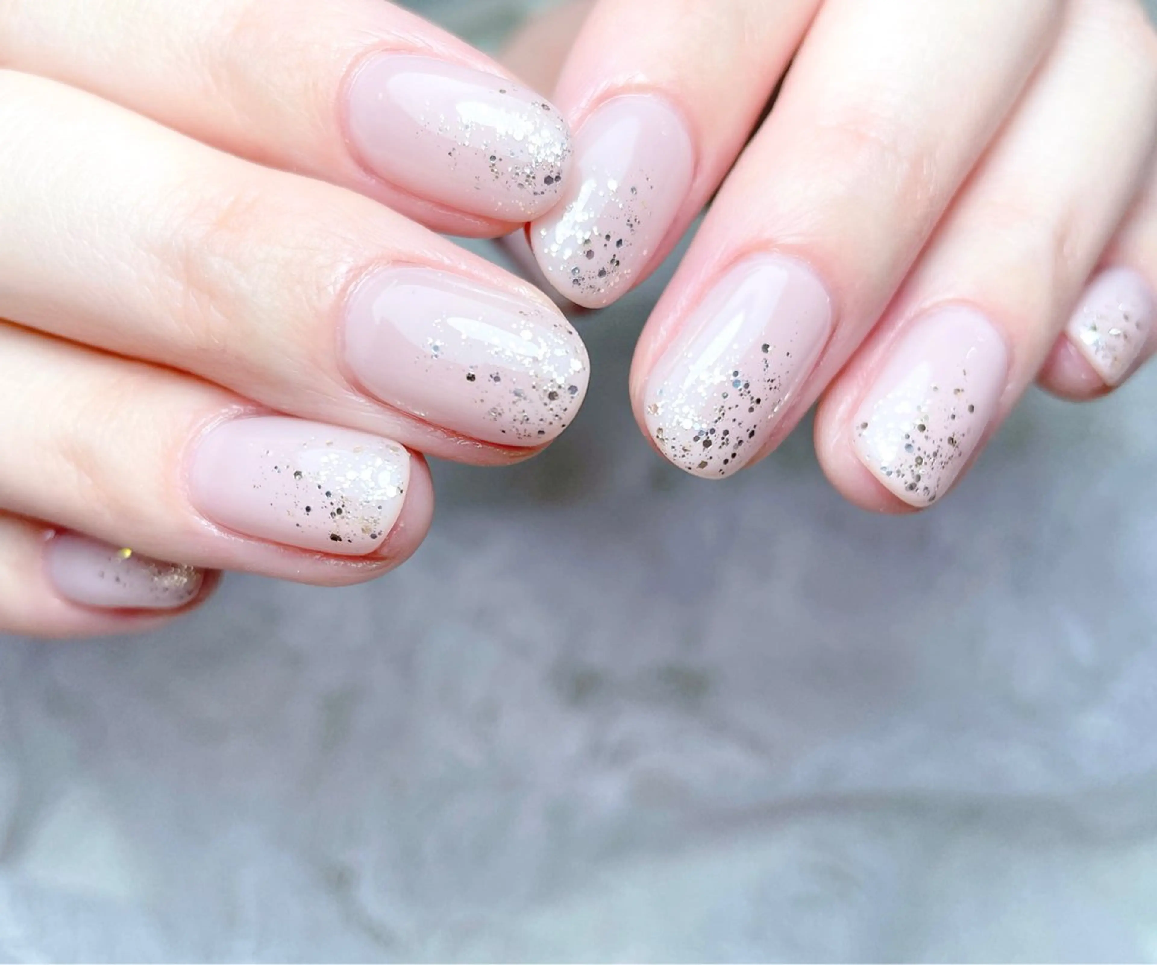 ネイル ラメ(グリッター) ハンドネイル FLARE NAIL フレアネイルのネイルデザイン