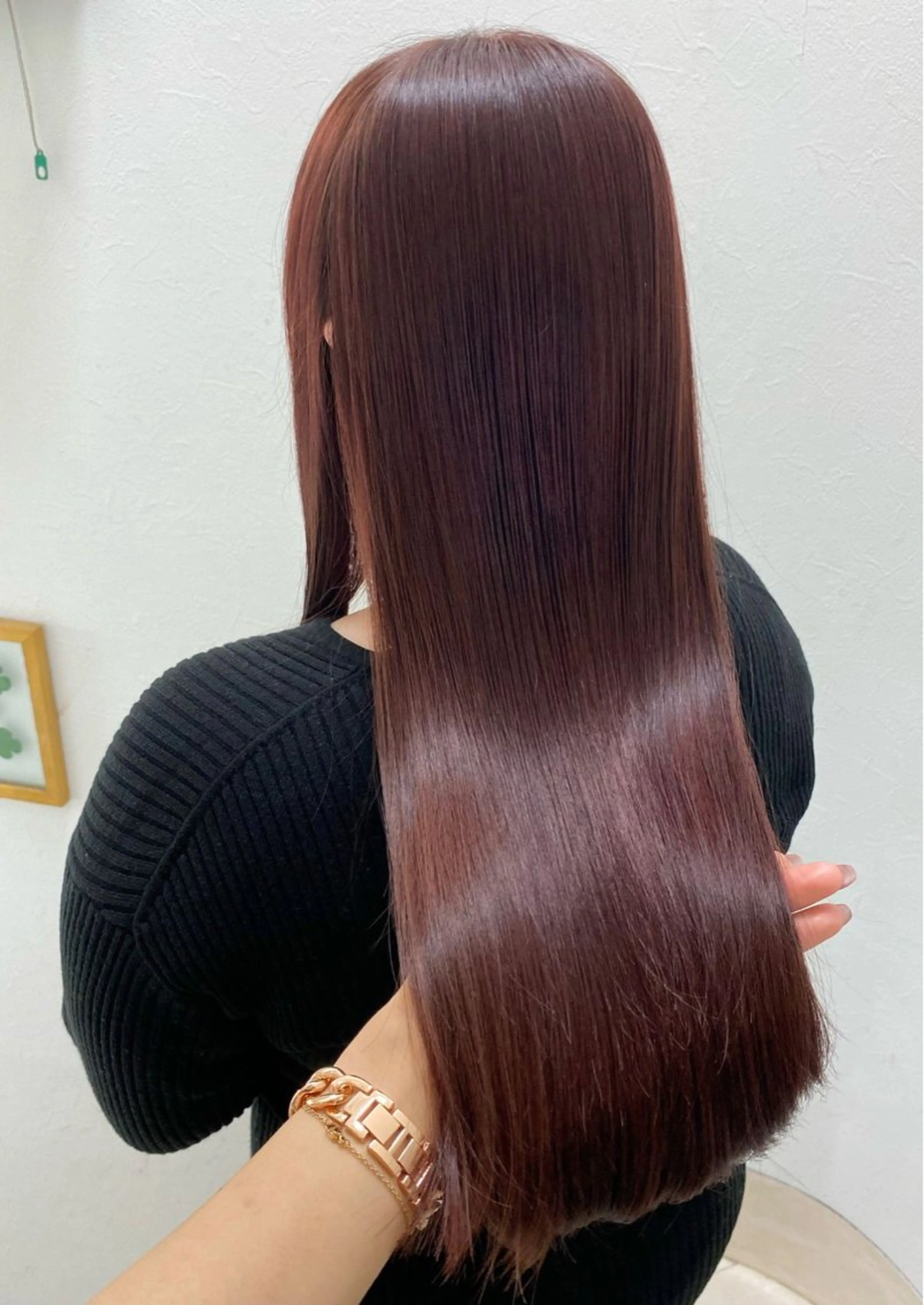 ロング ヘアカラー 暖色カラー🍒ヘア セット🎀✨Ainaのヘアスタイル
