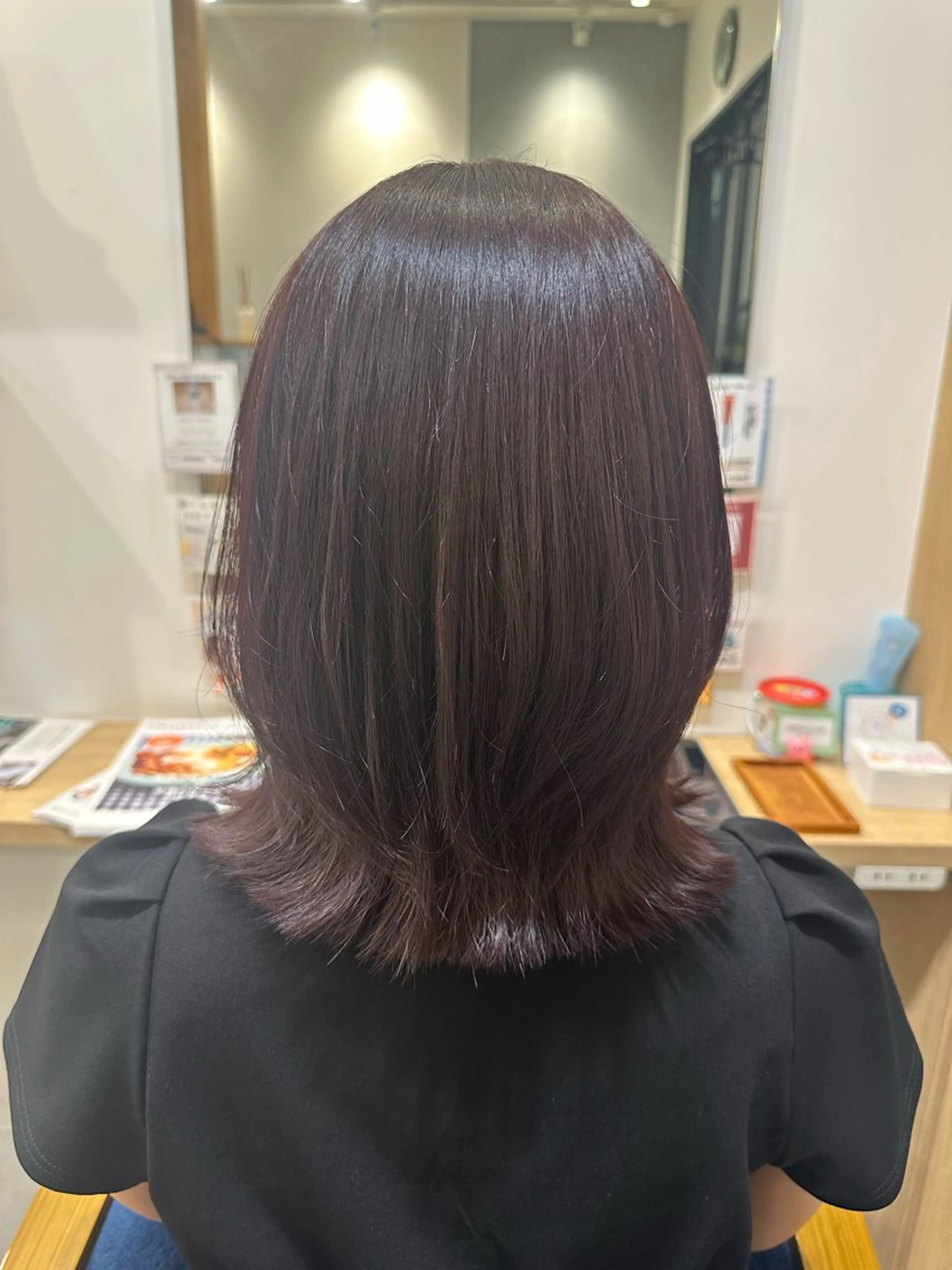 ミディアム カラー くびれヘア カット ヘアカラー hair&eyelash Truth所属・名古屋市北区/黒川/ Truth上谷綾子のヘアスタイル