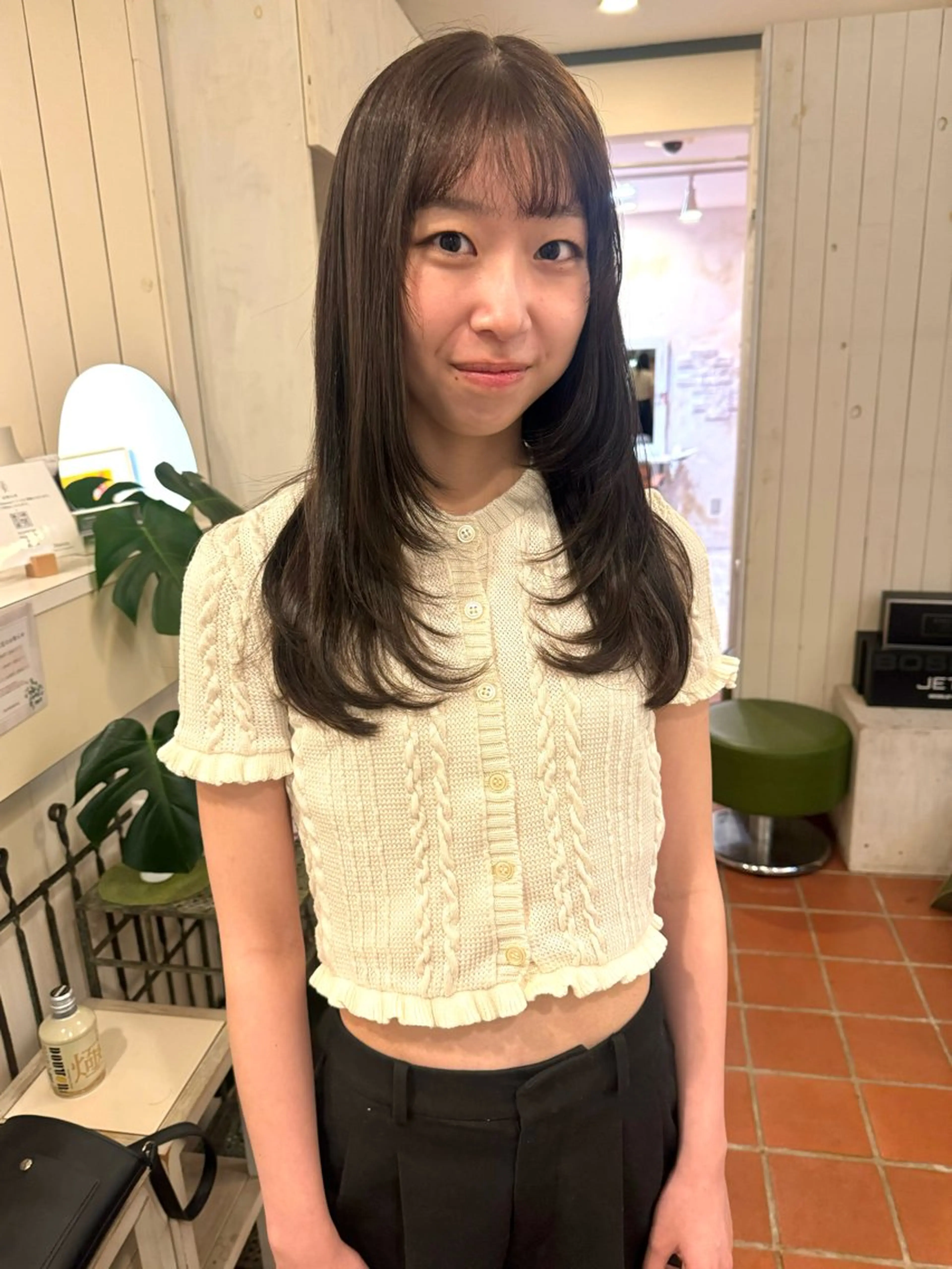 セミロング カラー カット ヘアカラー Hanon hair＆relaxation所属・🌿‬Hanon 藤井よし乃🌿‬のヘアスタイル