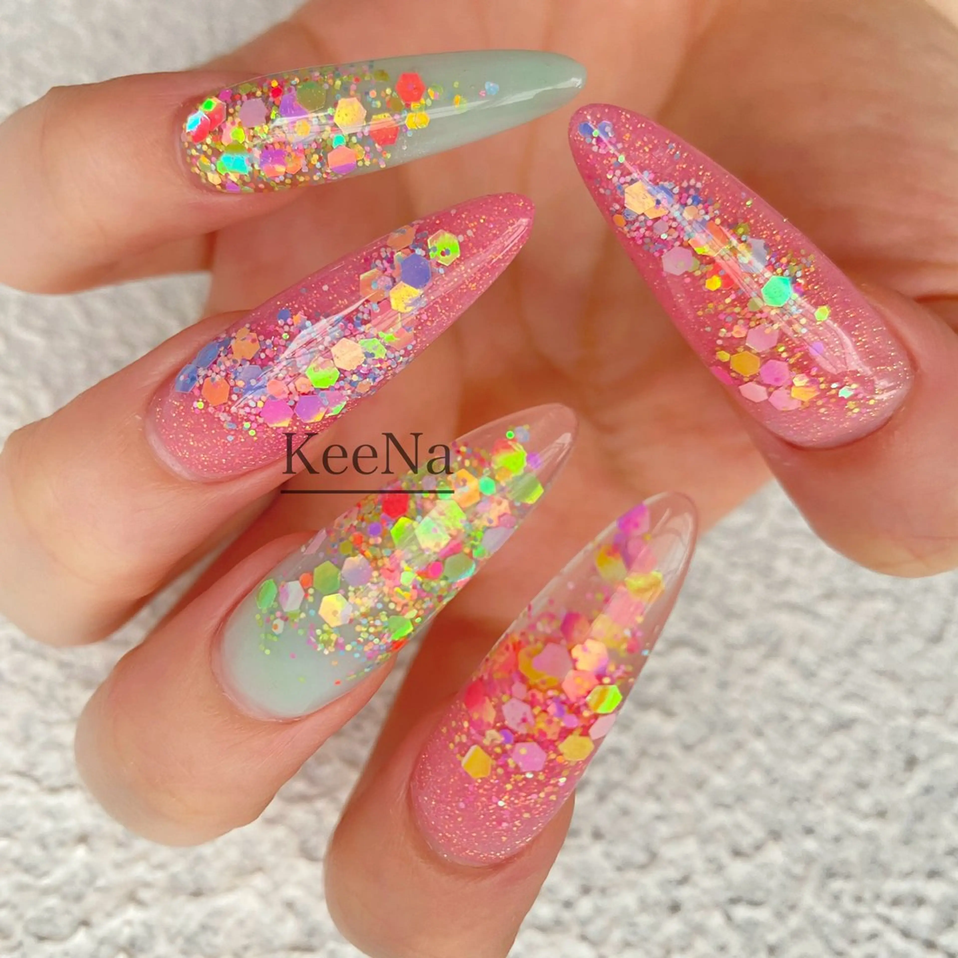 ネイル ロングネイル スカルプネイル KeeNa キーナのネイルデザイン