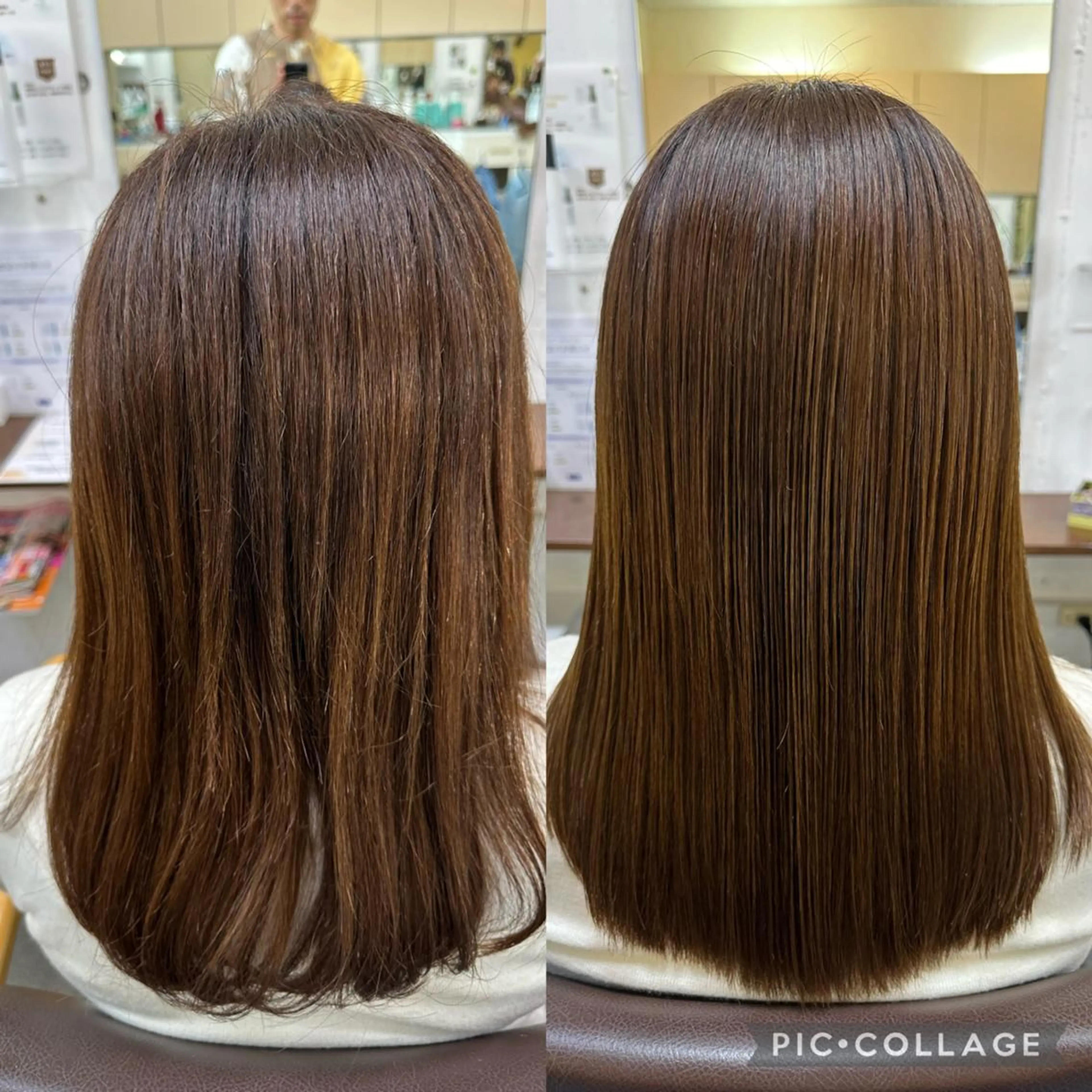 セミロング 髪質改善 根本 愛優のヘアスタイル