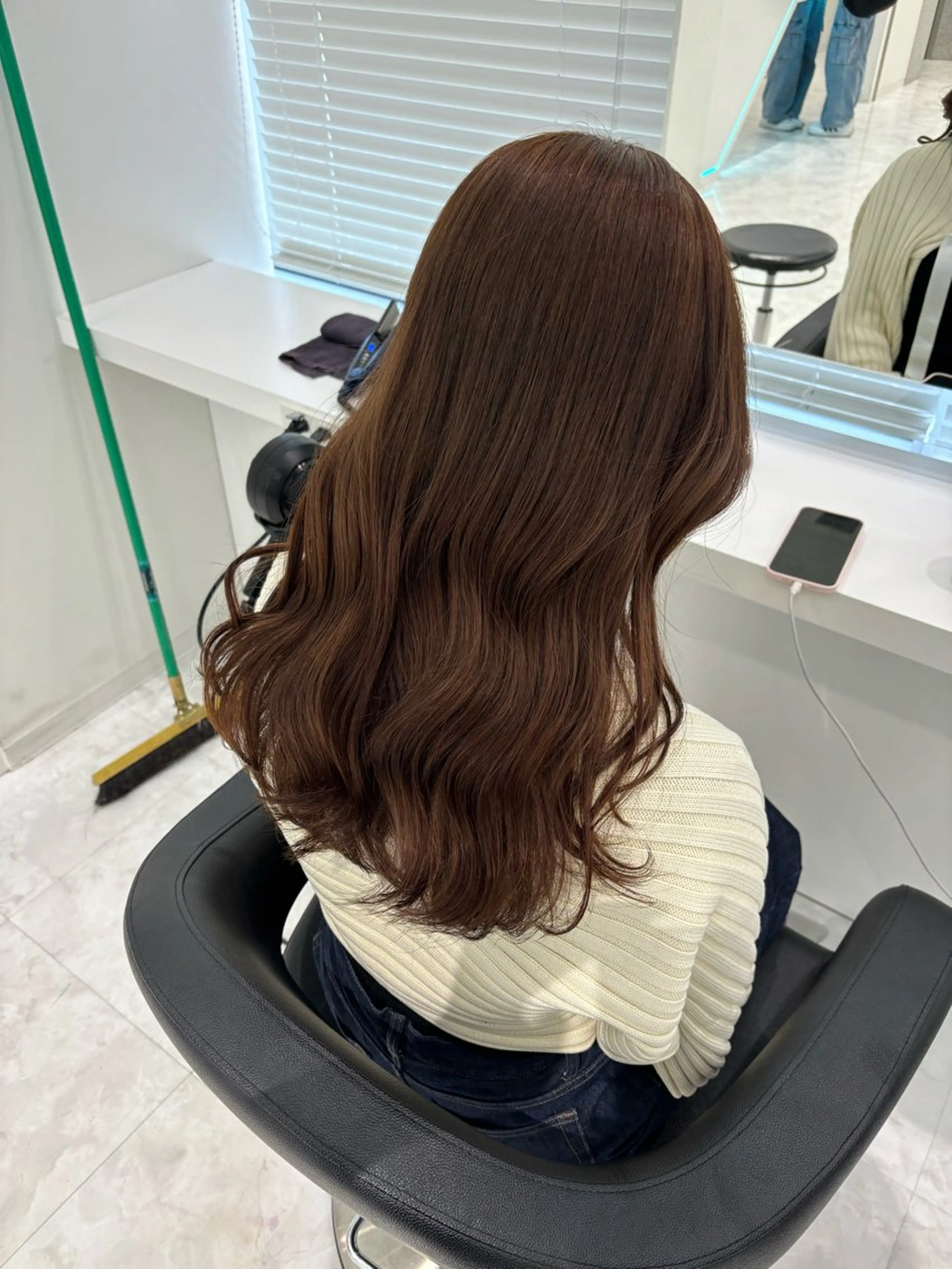 ロング ヘアカラー ヘッドスパ ヘアセット 都内1優しい🤍透明 感カラー🤍サツキのヘアスタイル