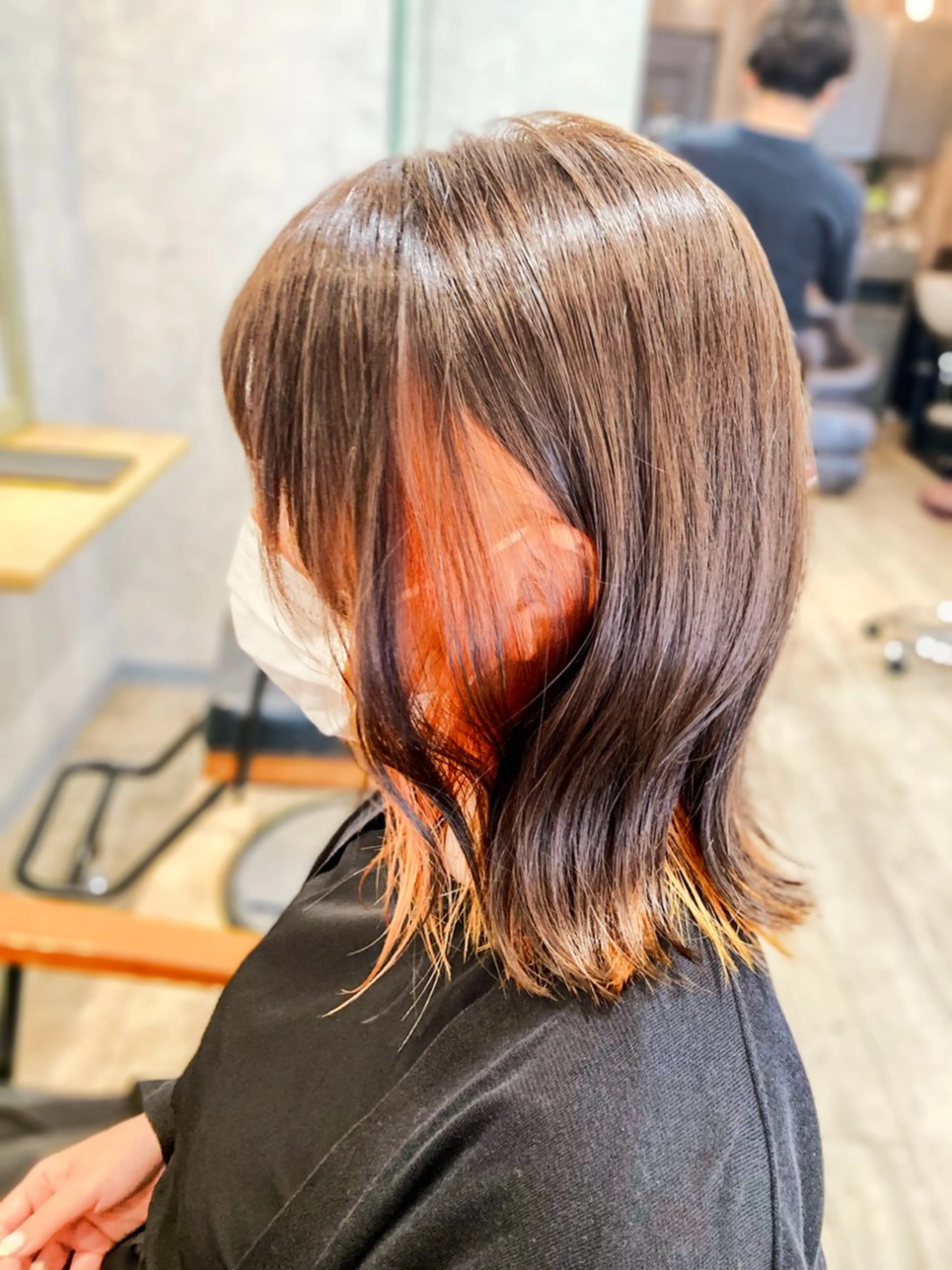 ミディアム カラー オレンジ 中西 将🌈"たすく"のヘアスタイル