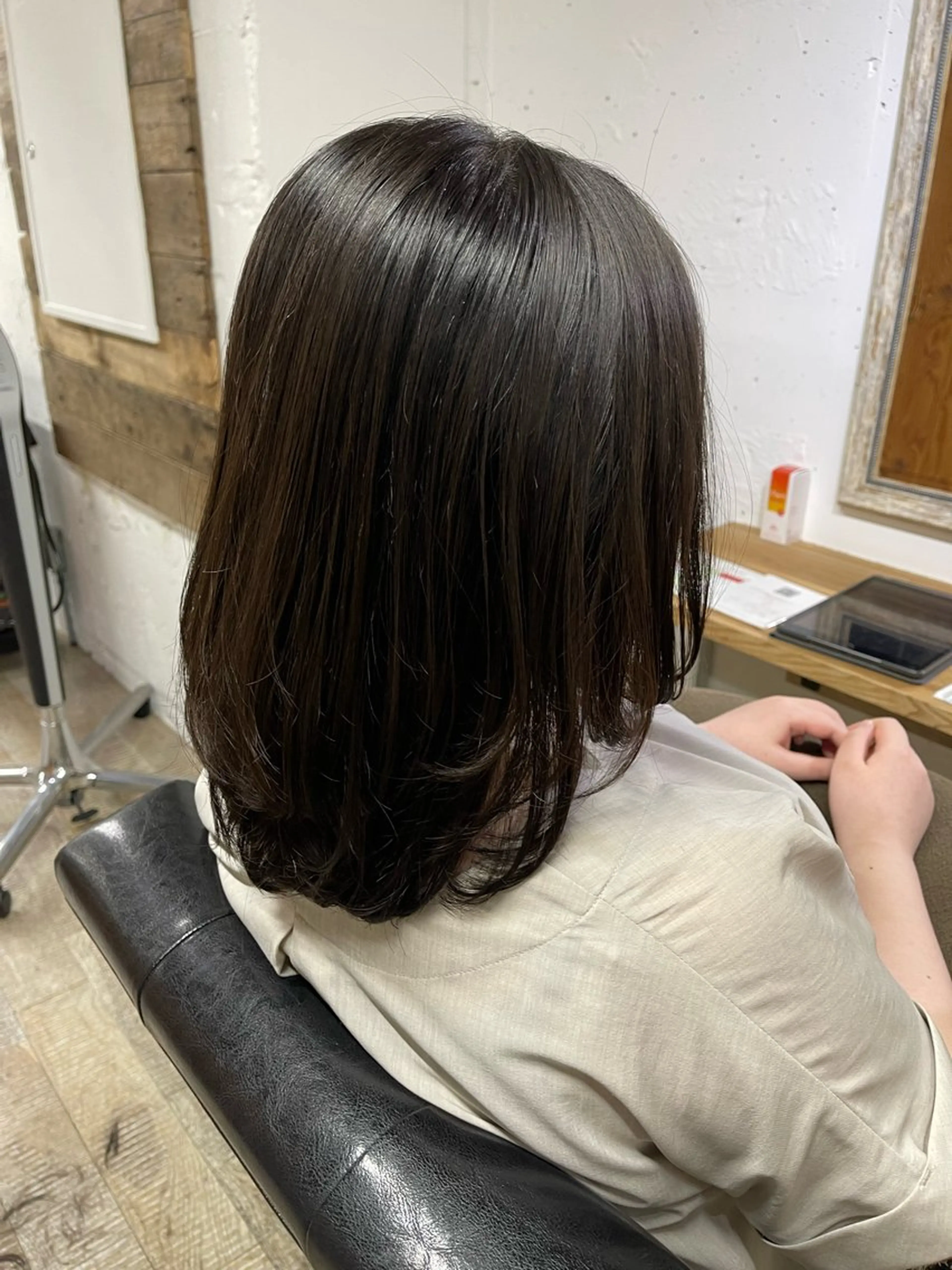 ミディアム かめい りなのヘアスタイル
