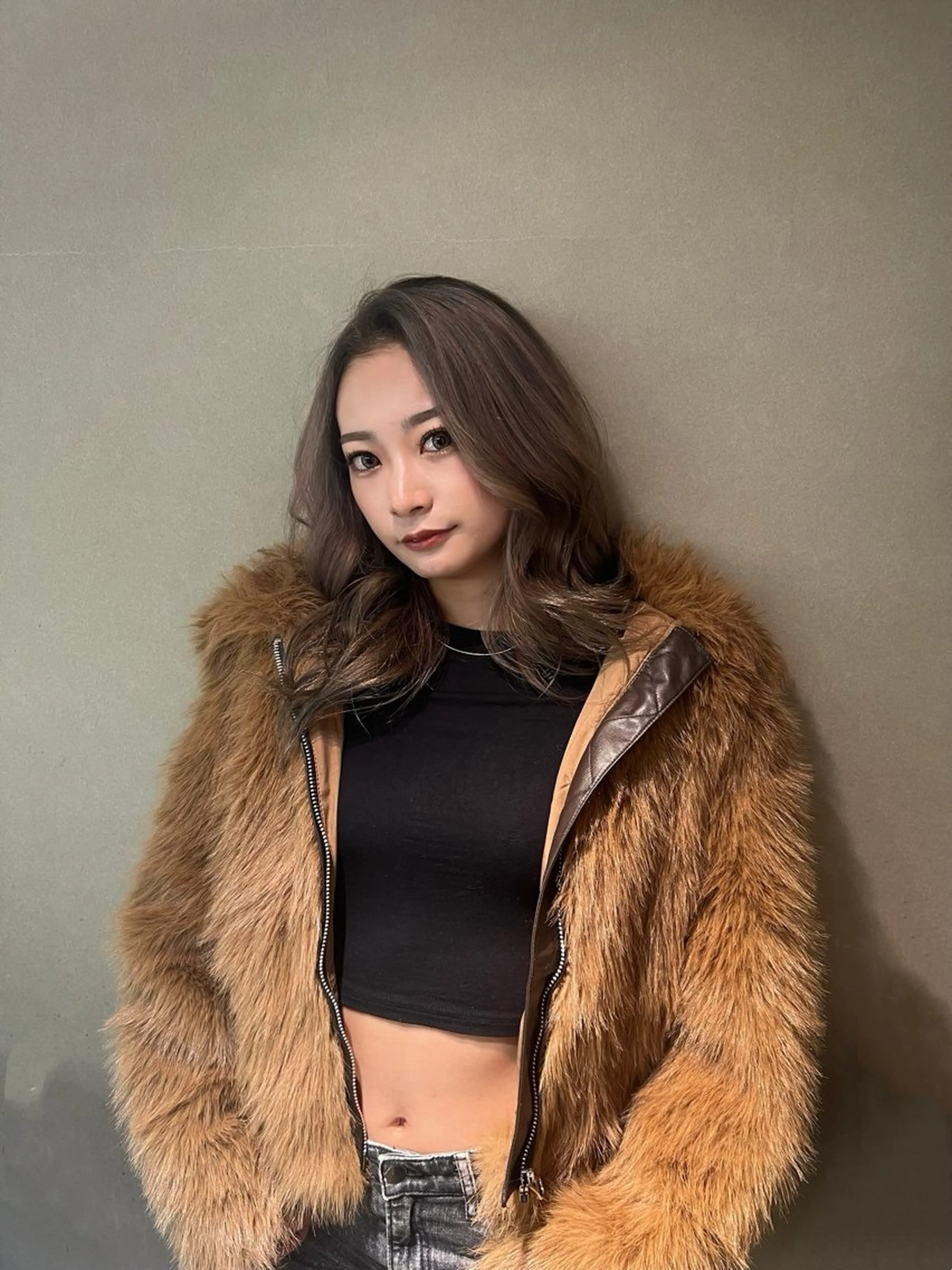 セミロング カラー 💖難波レイヤー カット💖ツバサのヘアスタイル