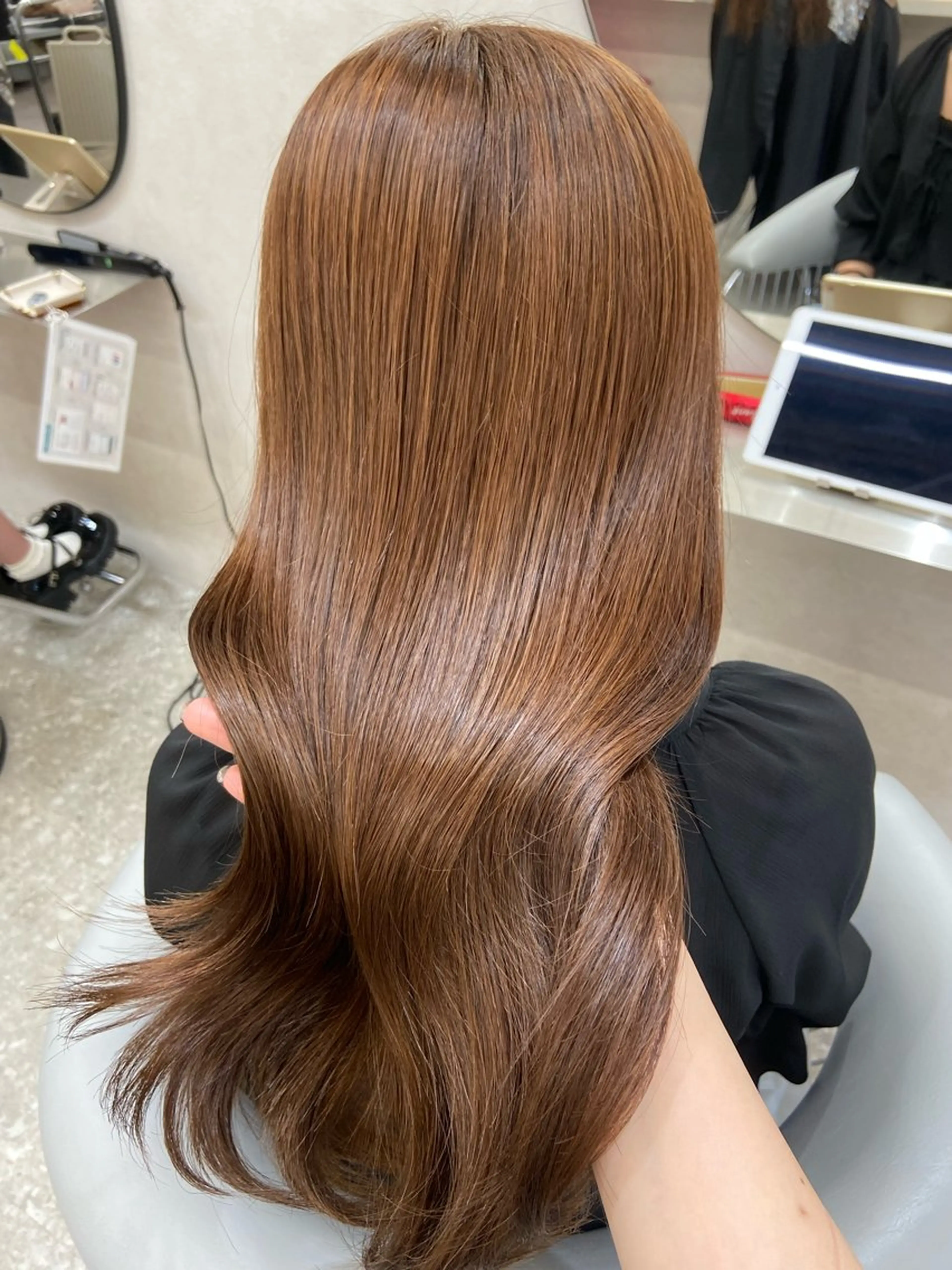 ロング カラー カット ヘアカラー トリートメント 新宿/韓国ヘア 中明度カラー/かやのヘアスタイル