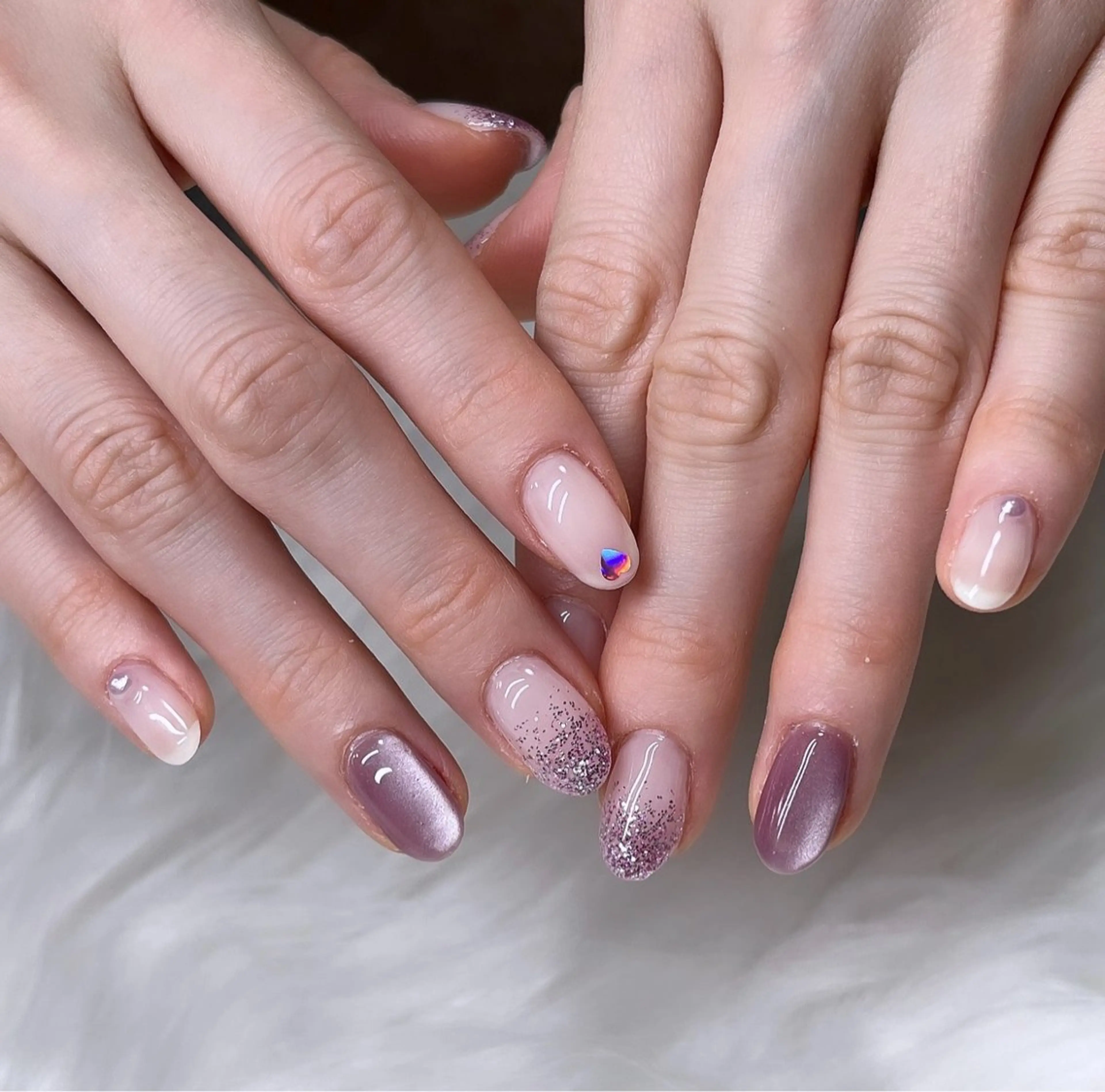 ネイル アートネイル キラキラネイル 韓国ネイル ラメ(グリッター) ロングネイル 🐕🦺Yappy 💗A-tanのネイルデザイン