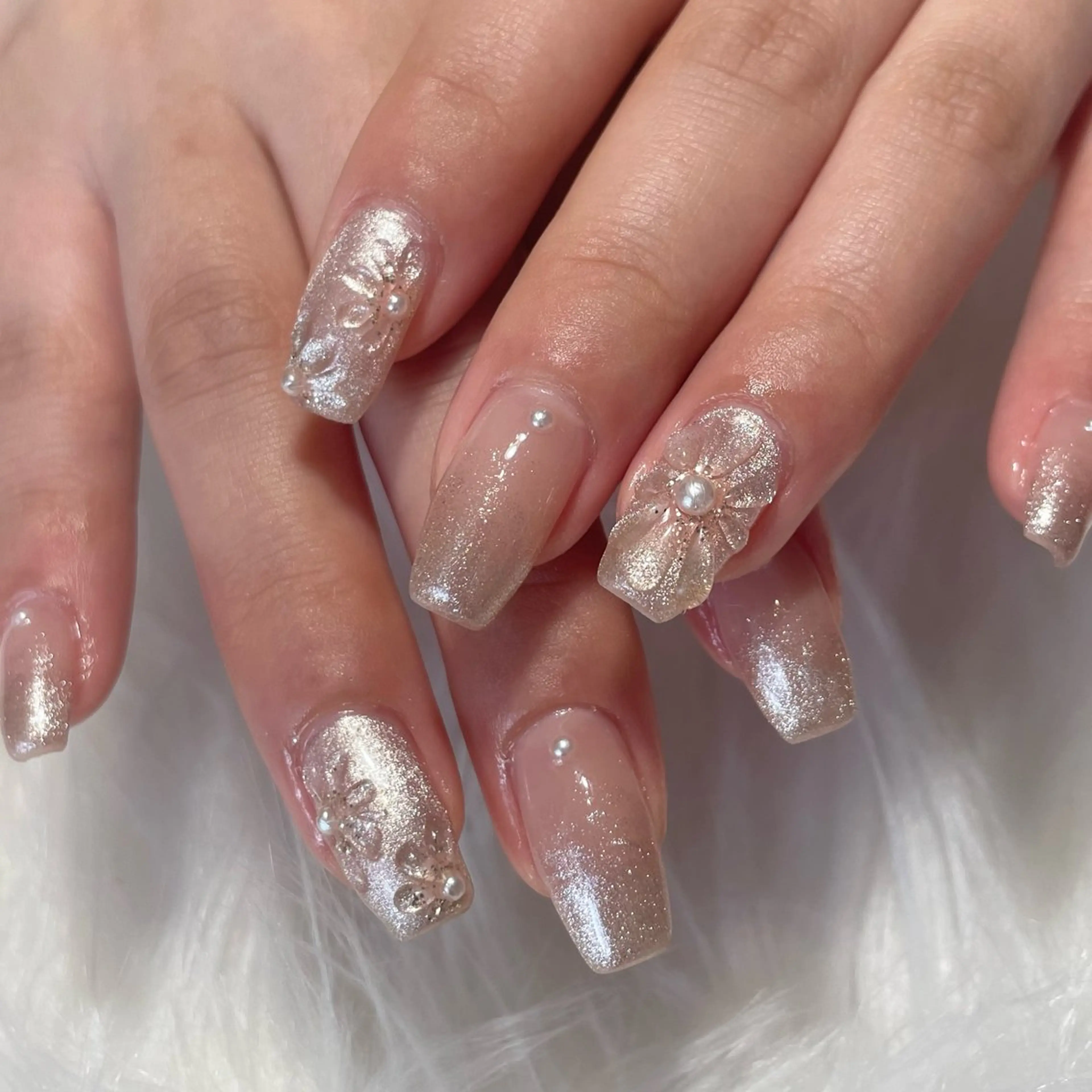 ネイル フラワーネイル ぷっくりネイル 春ネイル neige Kouzukiのネイルデザイン