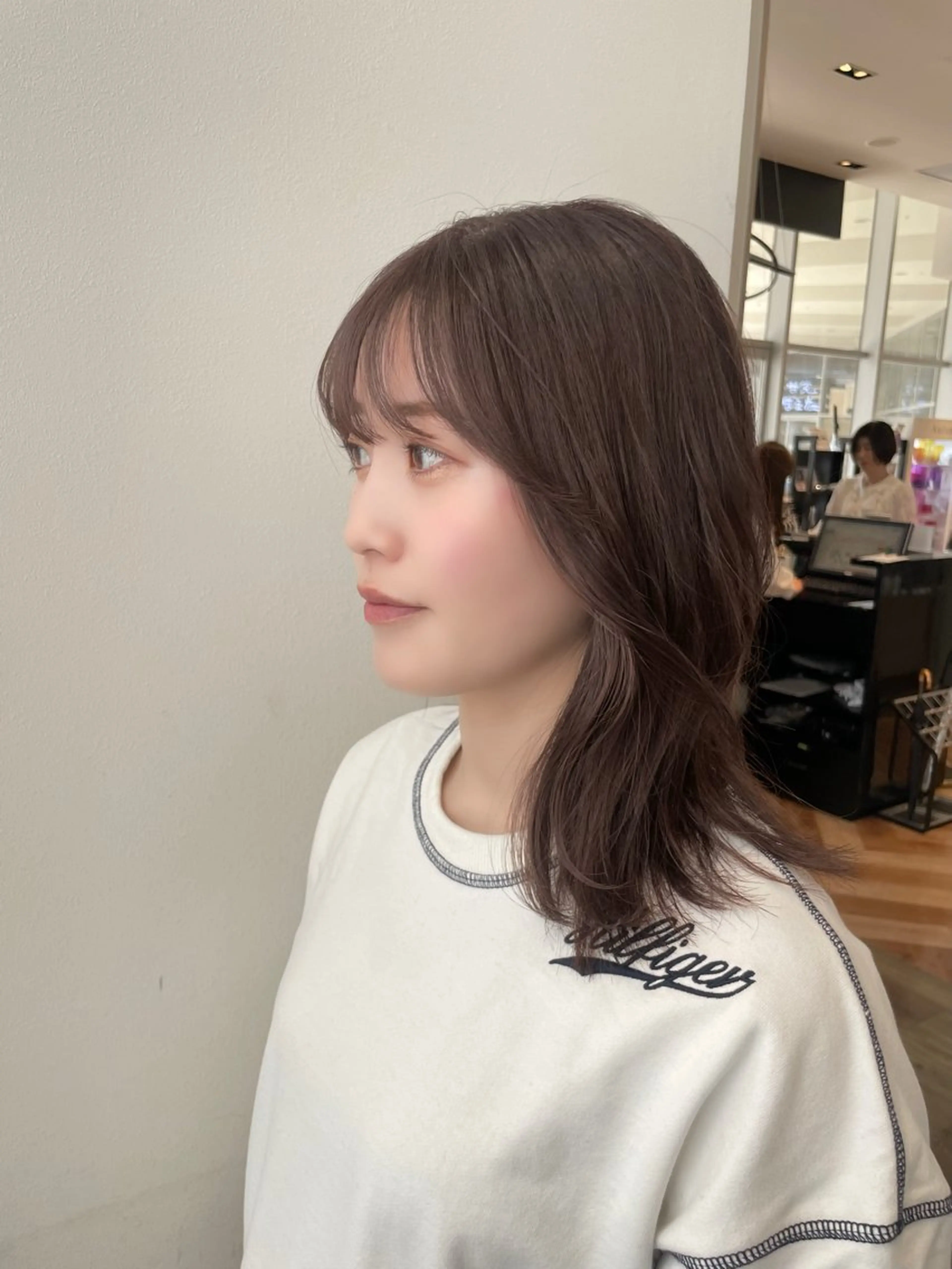 ロング カラー アッシュ アッシュブラウン ブラウンカラー カット ヘアカラー トリートメント k-two✨たき艶感 カラー／美髪矯正のヘアスタイル