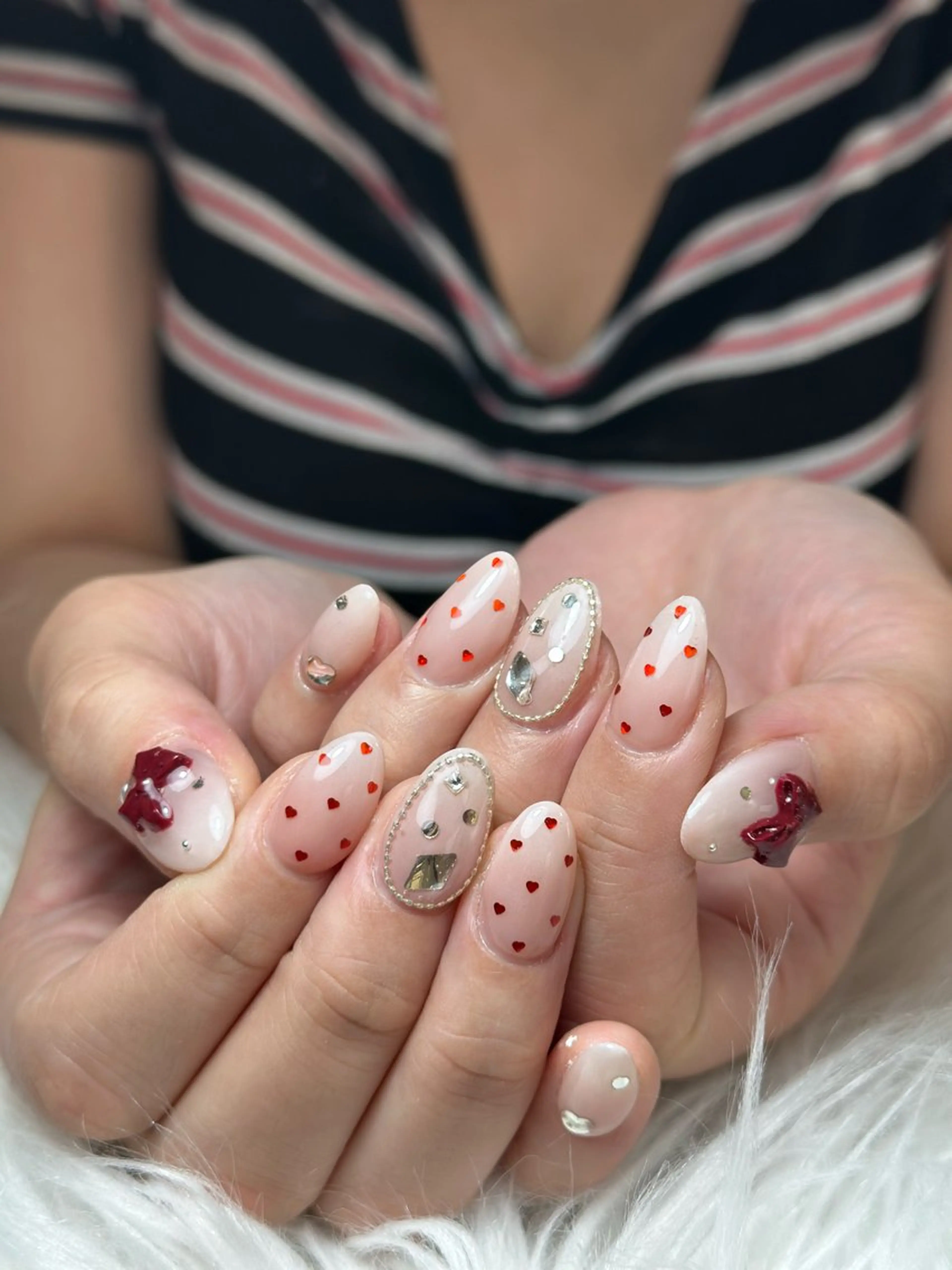 ネイル チークネイル フレンチネイル グラデーション マグネットネイル ミラーネイル ハンドネイル Trang nailのネイルデザイン