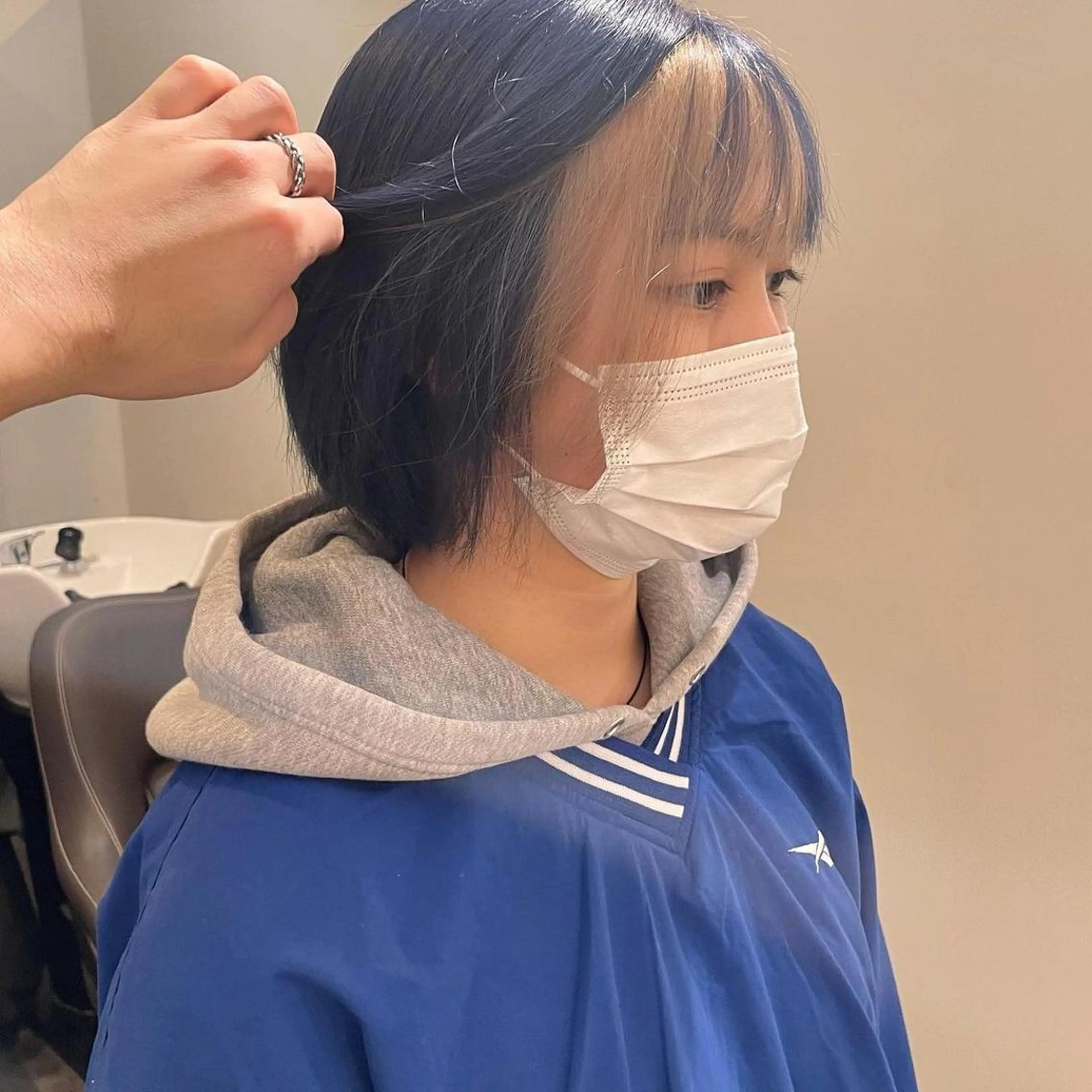 ショート カラー ブリーチ、髪質改善 Noe心斎橋店のヘアスタイル
