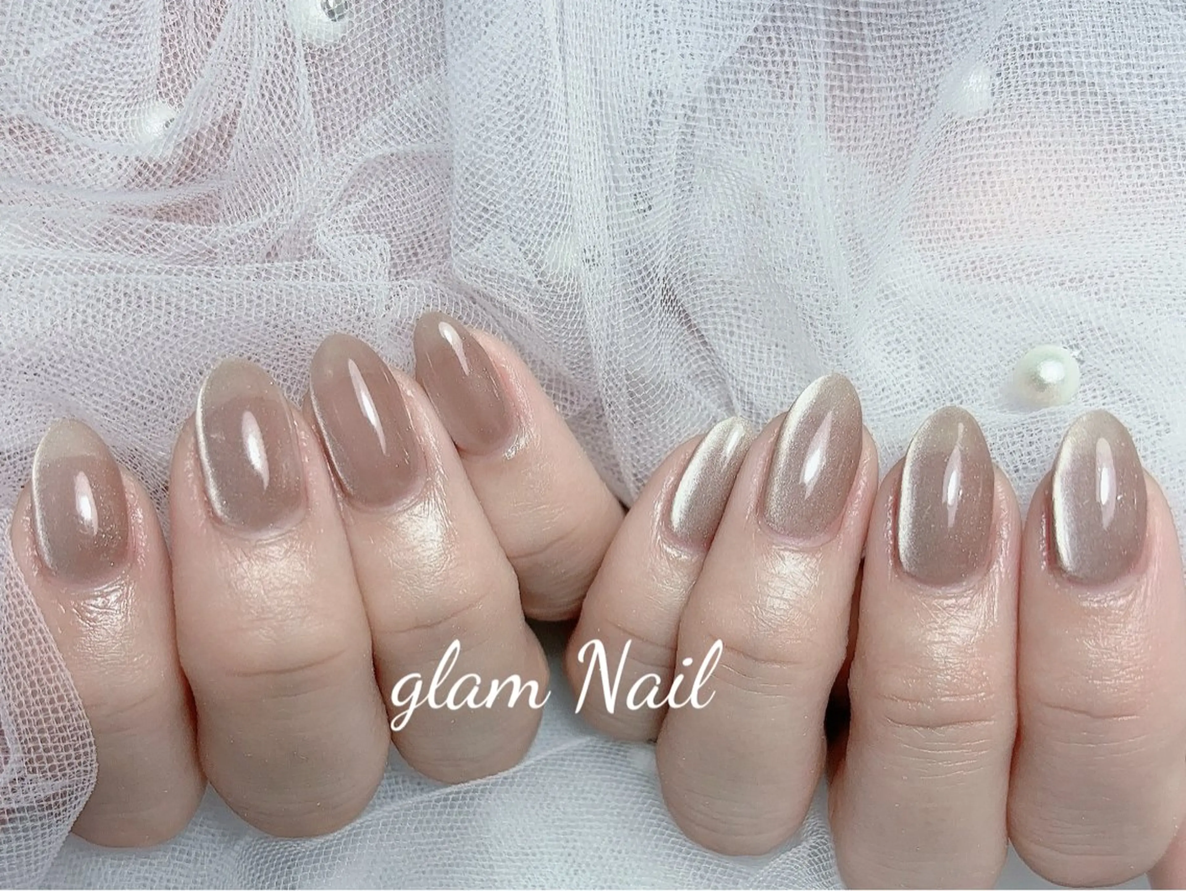 ネイル ハンドネイル エツメ💅 長さだし🎀デザインのネイルデザイン