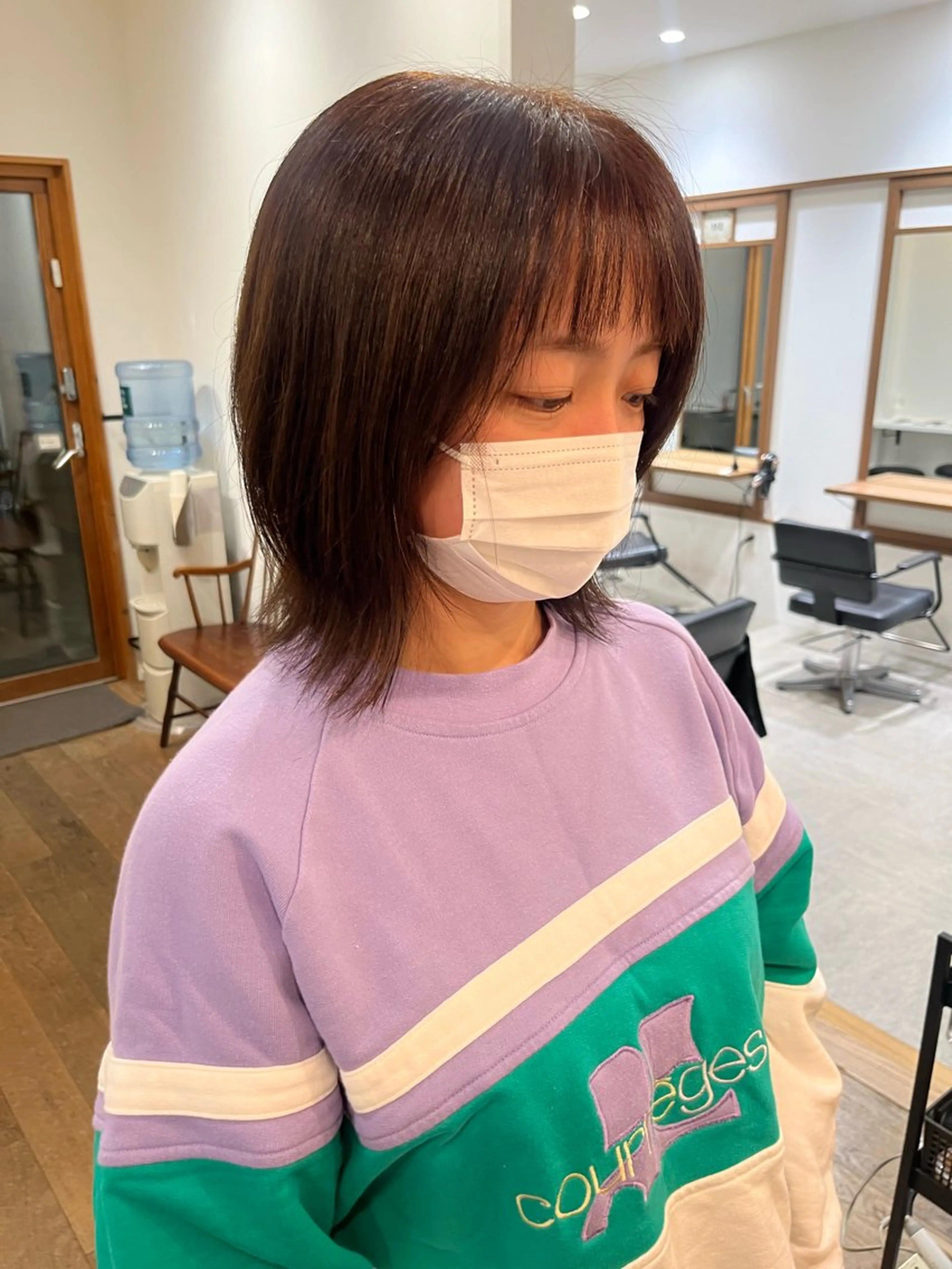 ミディアム トリートメント カット ヘアカラー トリートメント 無料カットモデル‪✨ ✂️Nanami🌷のヘアスタイル