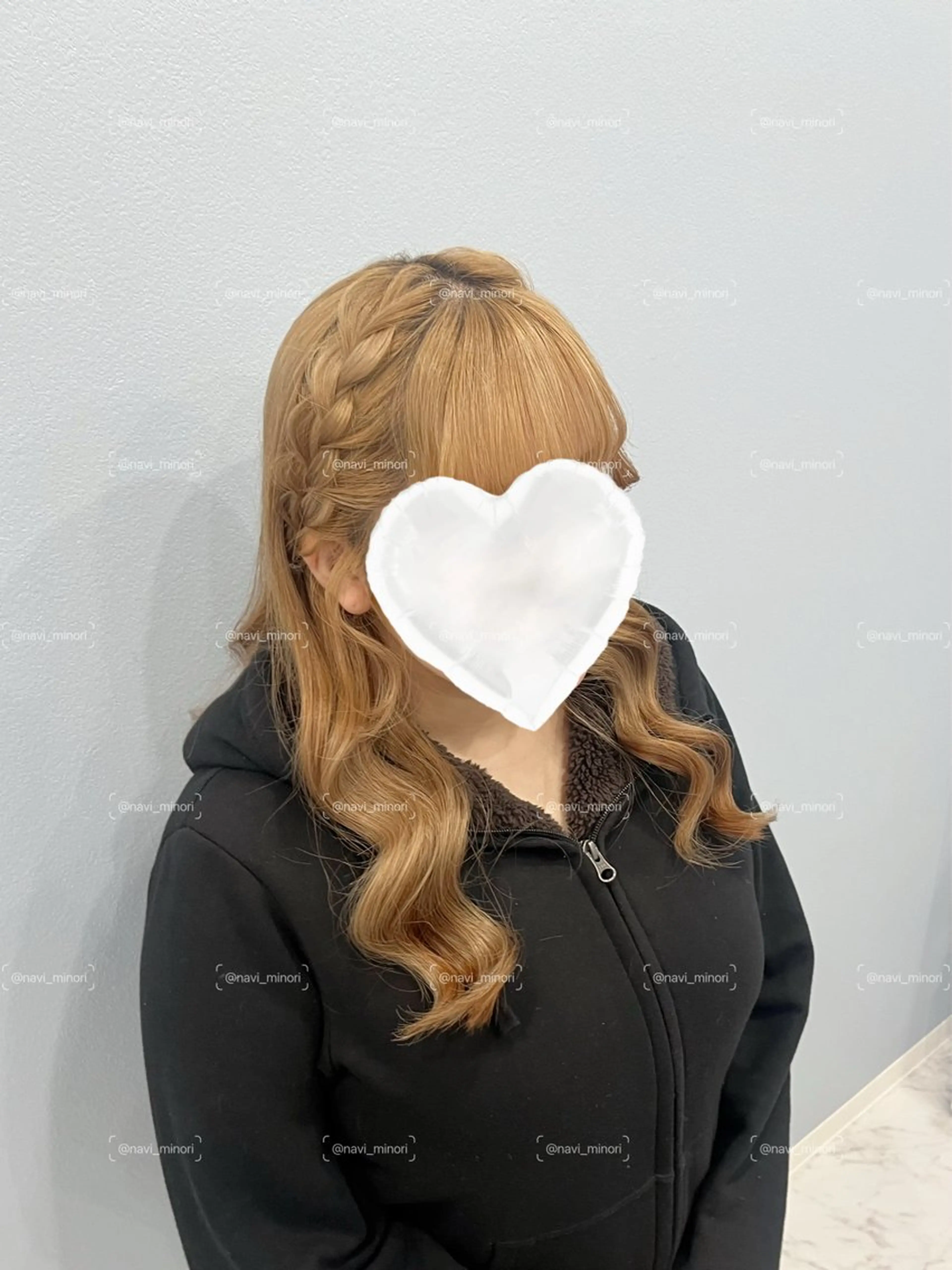 セミロング ヘアアレンジ ヨシンモリ ヘアセット navi minoriのヘアスタイル