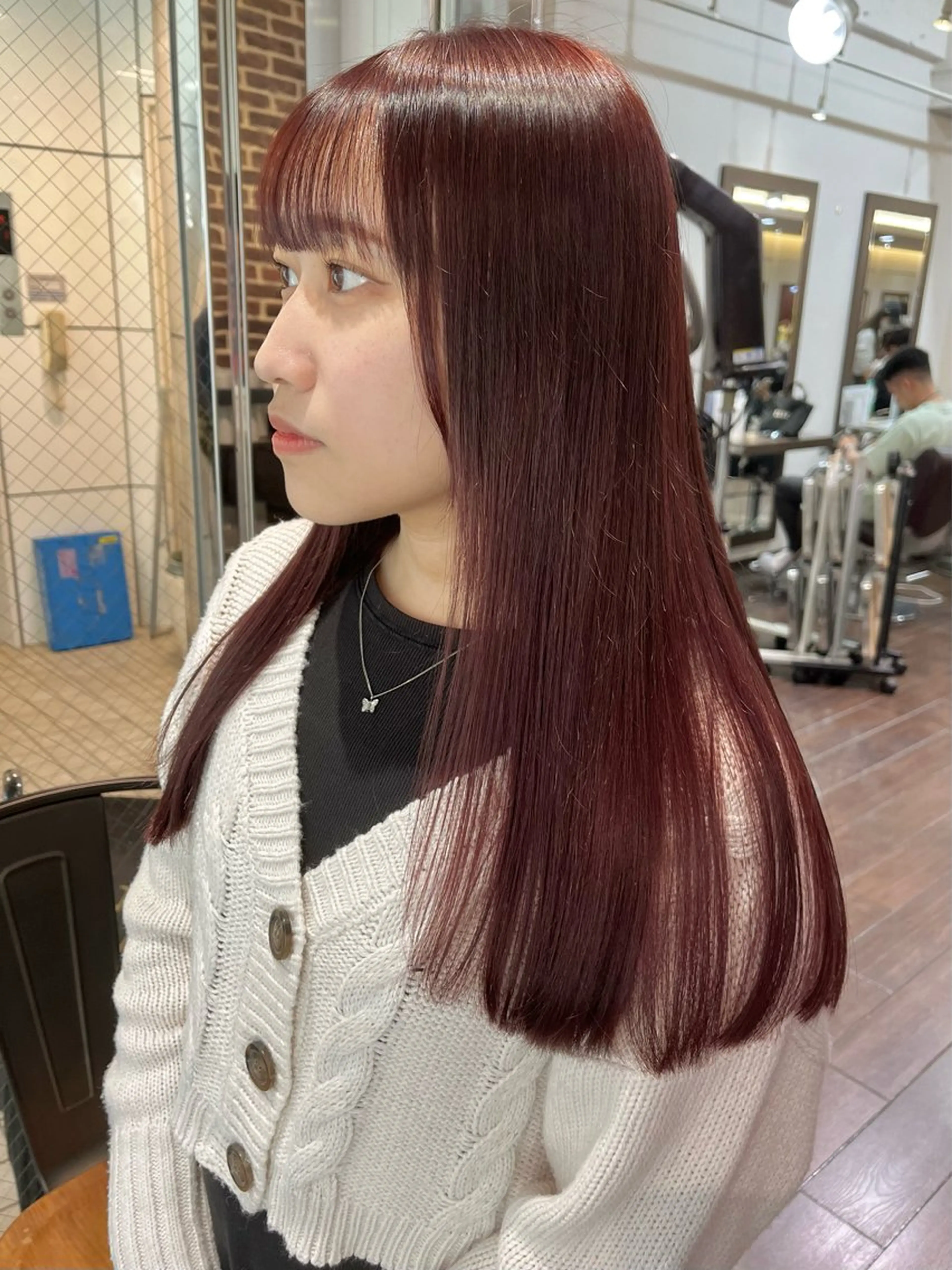 ロング カラー ブリーチ ブラウンカラー ケアブリーチ ダブルカラー イルミナカラー ヘアカラー トリートメント 透明感カラー こだわりカットあさみのヘアスタイル