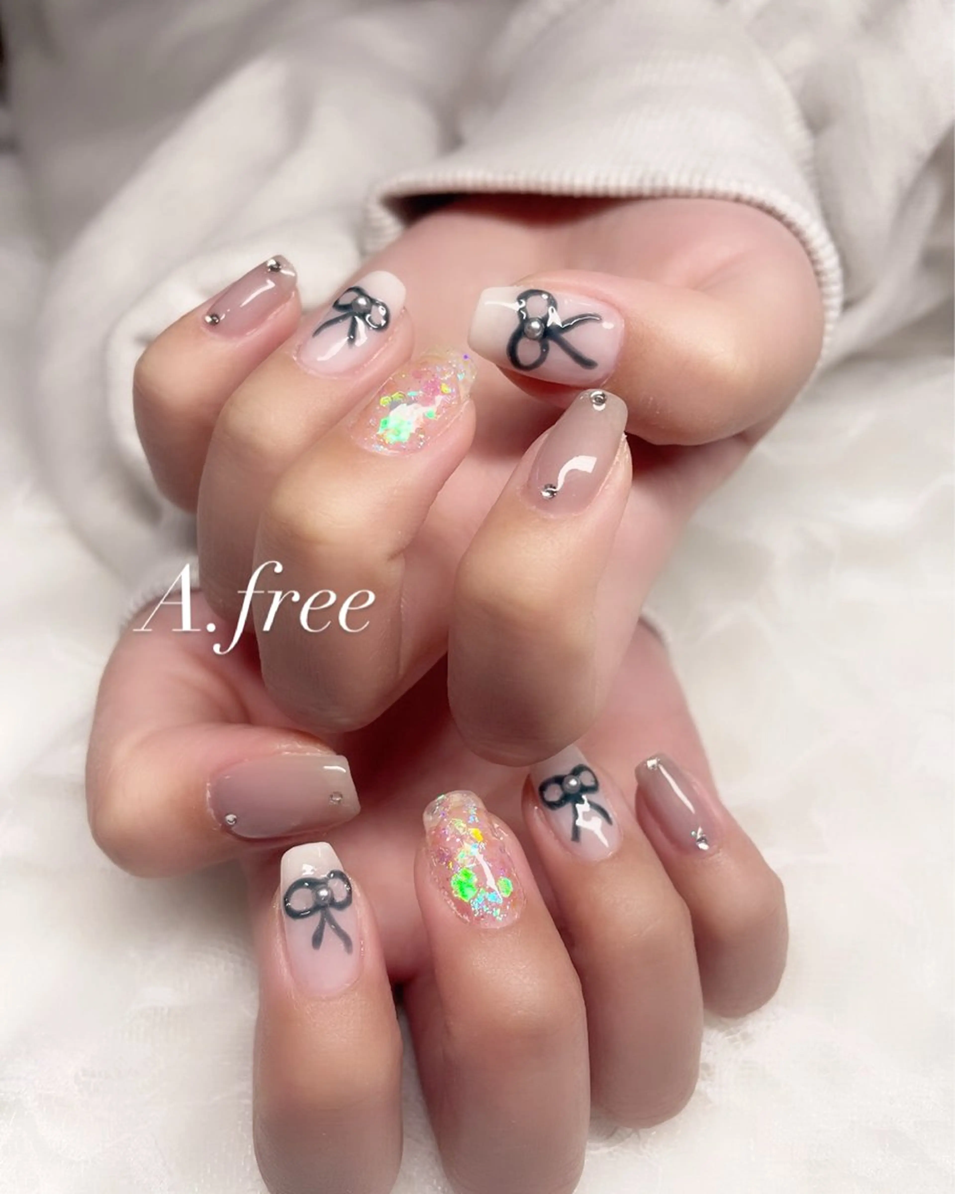 ネイル ハンドネイル A.free✧*｡ アレルギー対応✧*｡のネイルデザイン