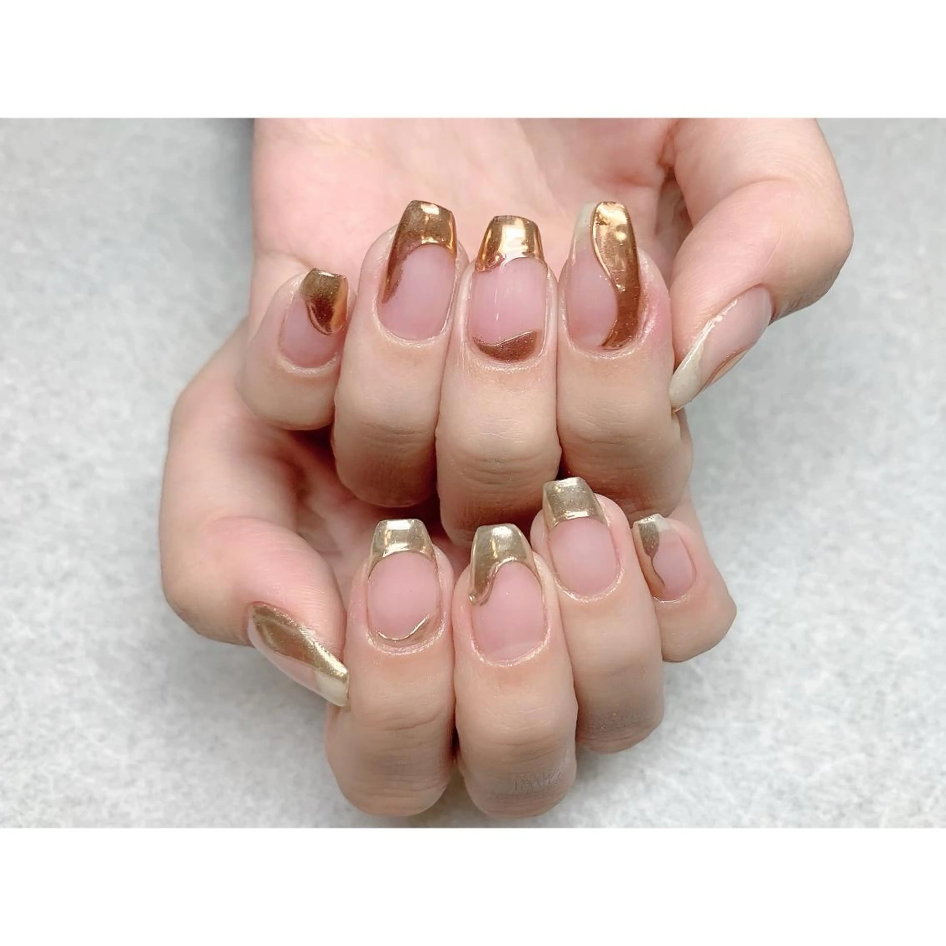 ネイル クリアネイル ミラーネイル nailsalon maluriのネイルデザイン