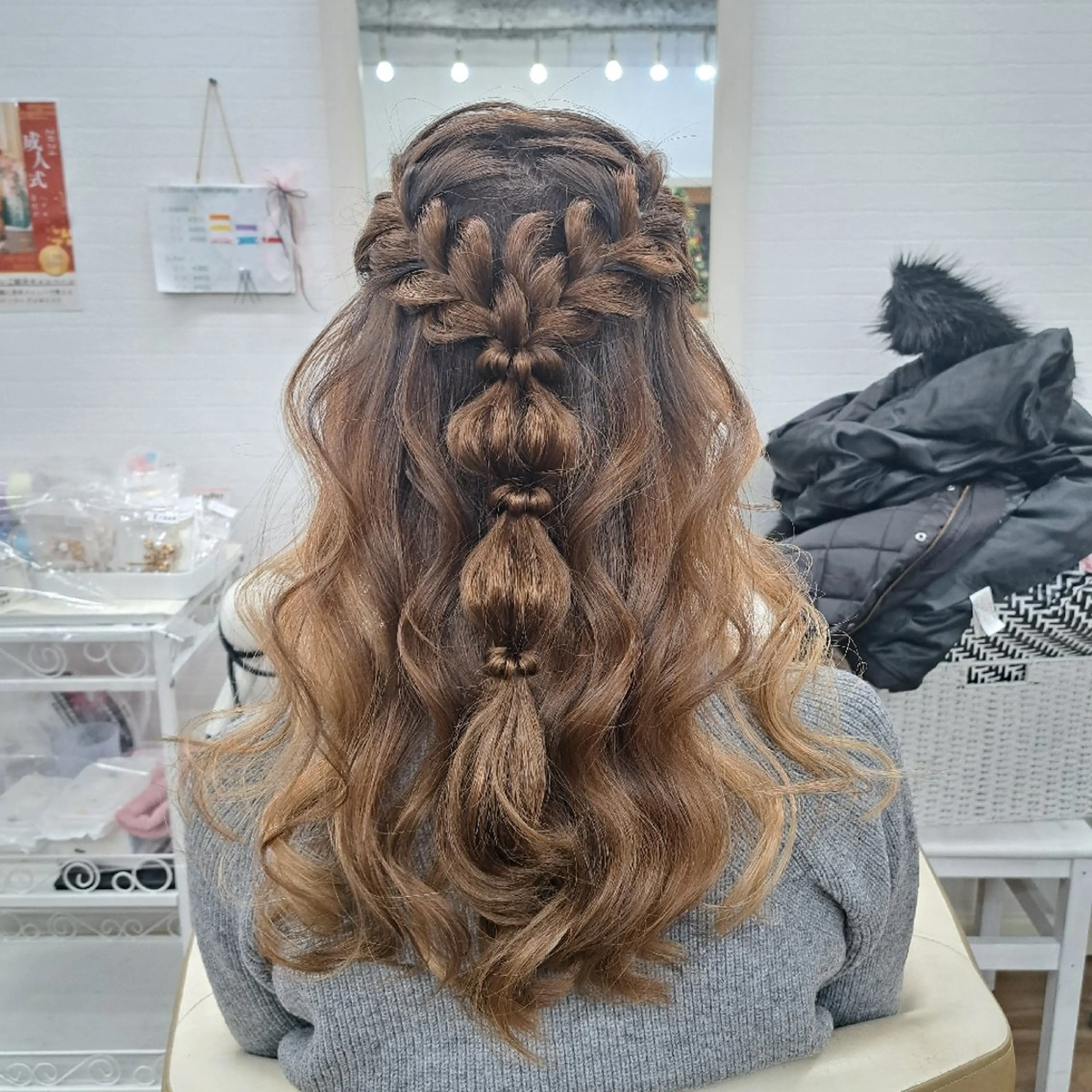 ヘアアレンジ ロング ハーフアップ ヘアセット GLOSS❤︎ 中西春菜のヘアスタイル