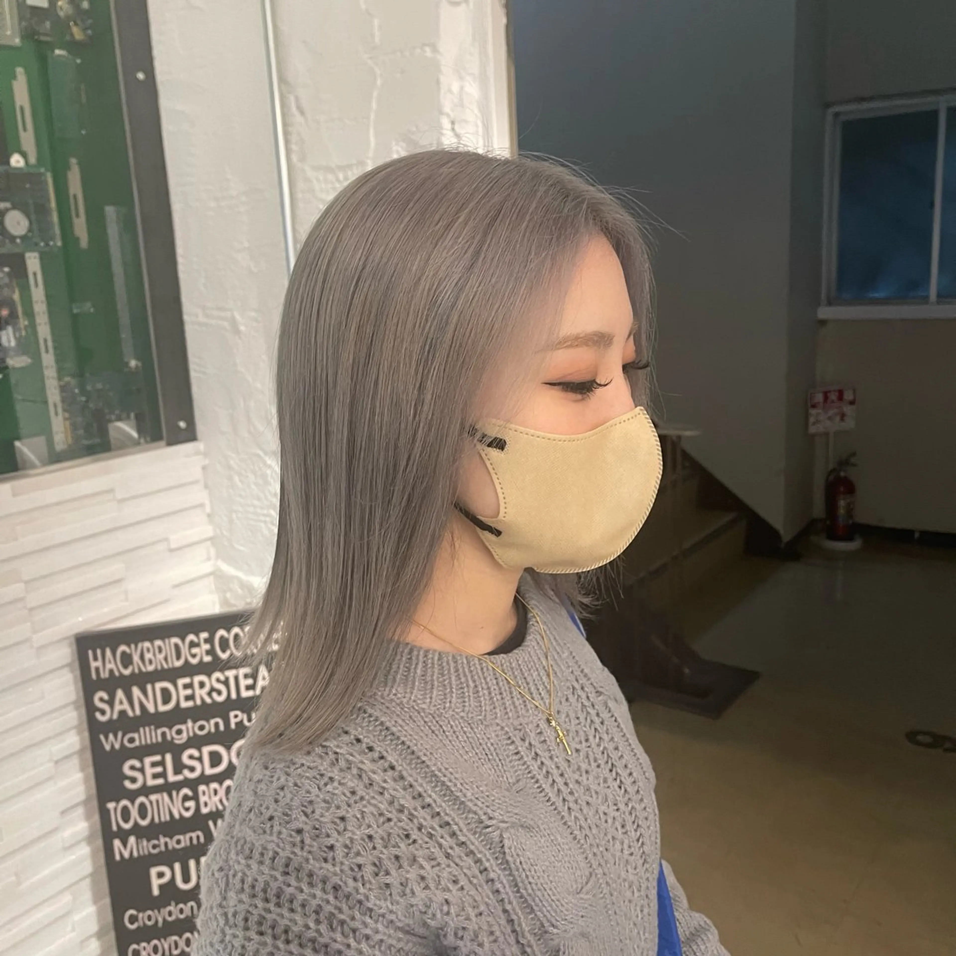 ミディアム カラー ヘアカラー lunty miichiのヘアスタイル