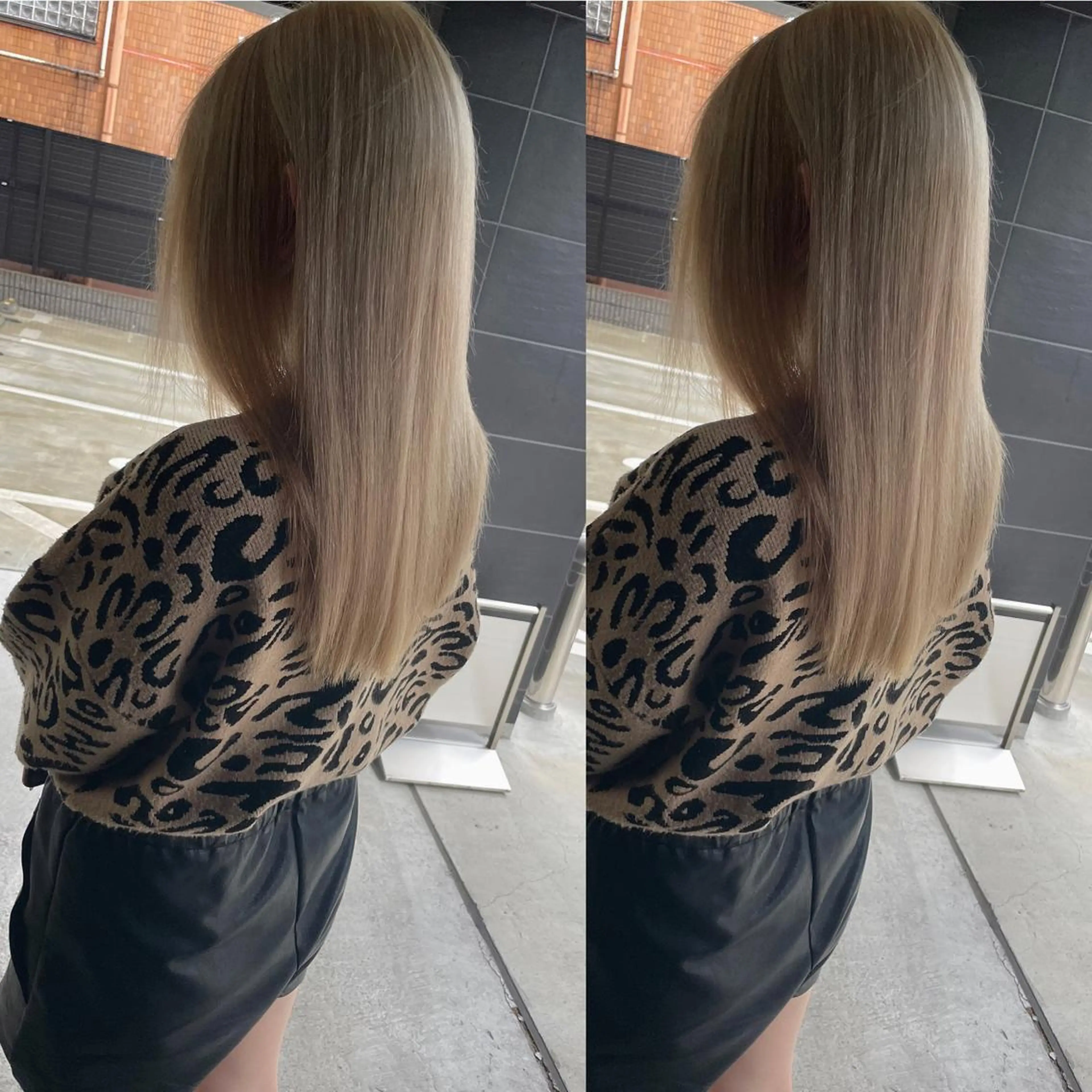 ミディアム カラー ヒカ/外国人風 デザインカラーのヘアスタイル