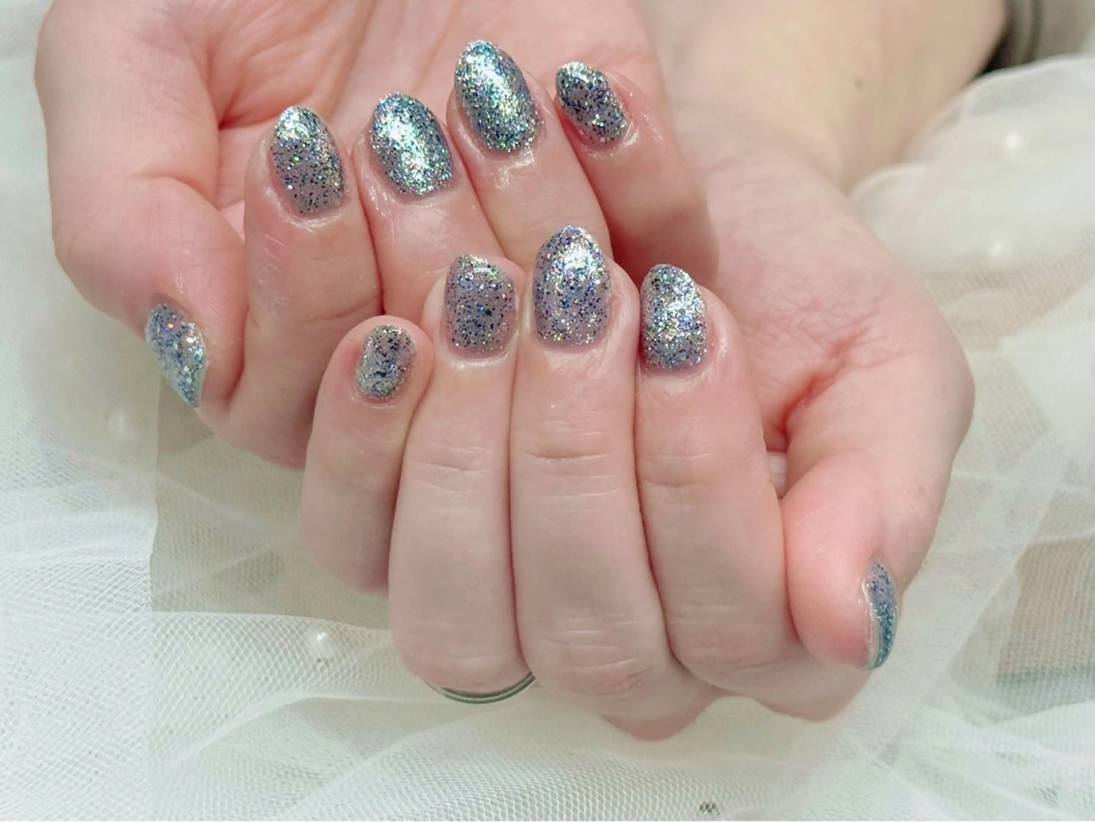 ネイル ワンカラーネイル ハンドネイル Grandir しずくのネイルデザイン