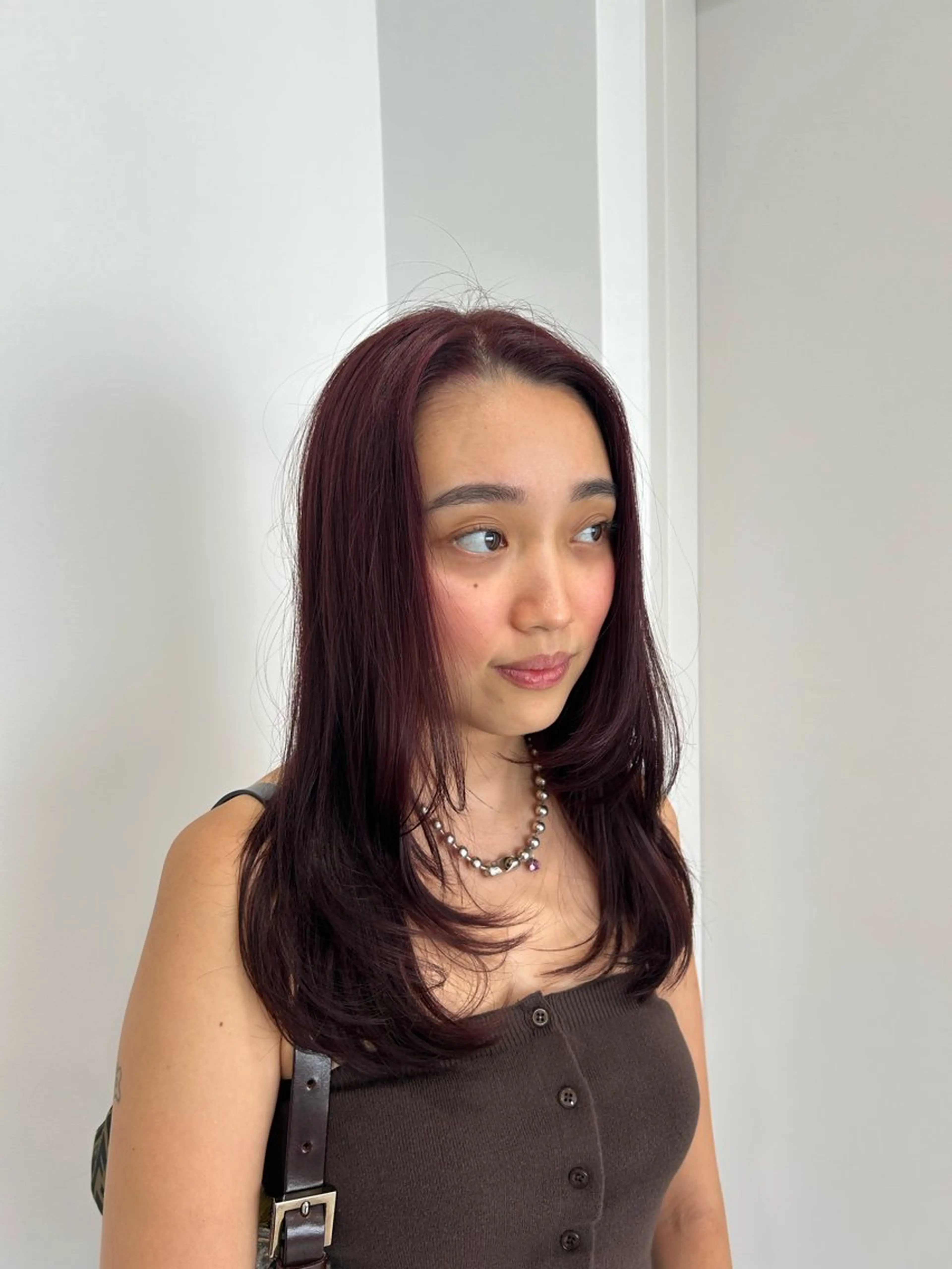 セミロング カラー 愛結 暖色カラー🎀🩰のヘアスタイル