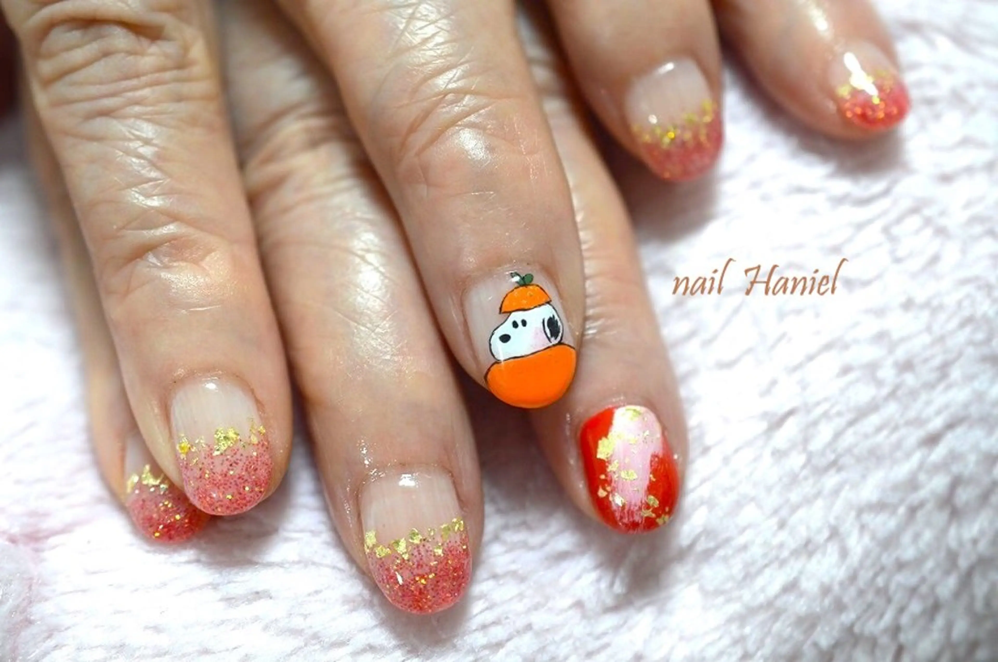 ネイル ジェルネイル オフィスネイル パラジェル 冬ネイル クリスマス ハンドネイル nail Haniel所属・半蔵門サロンハニエル 魅神 ちよのネイルデザイン