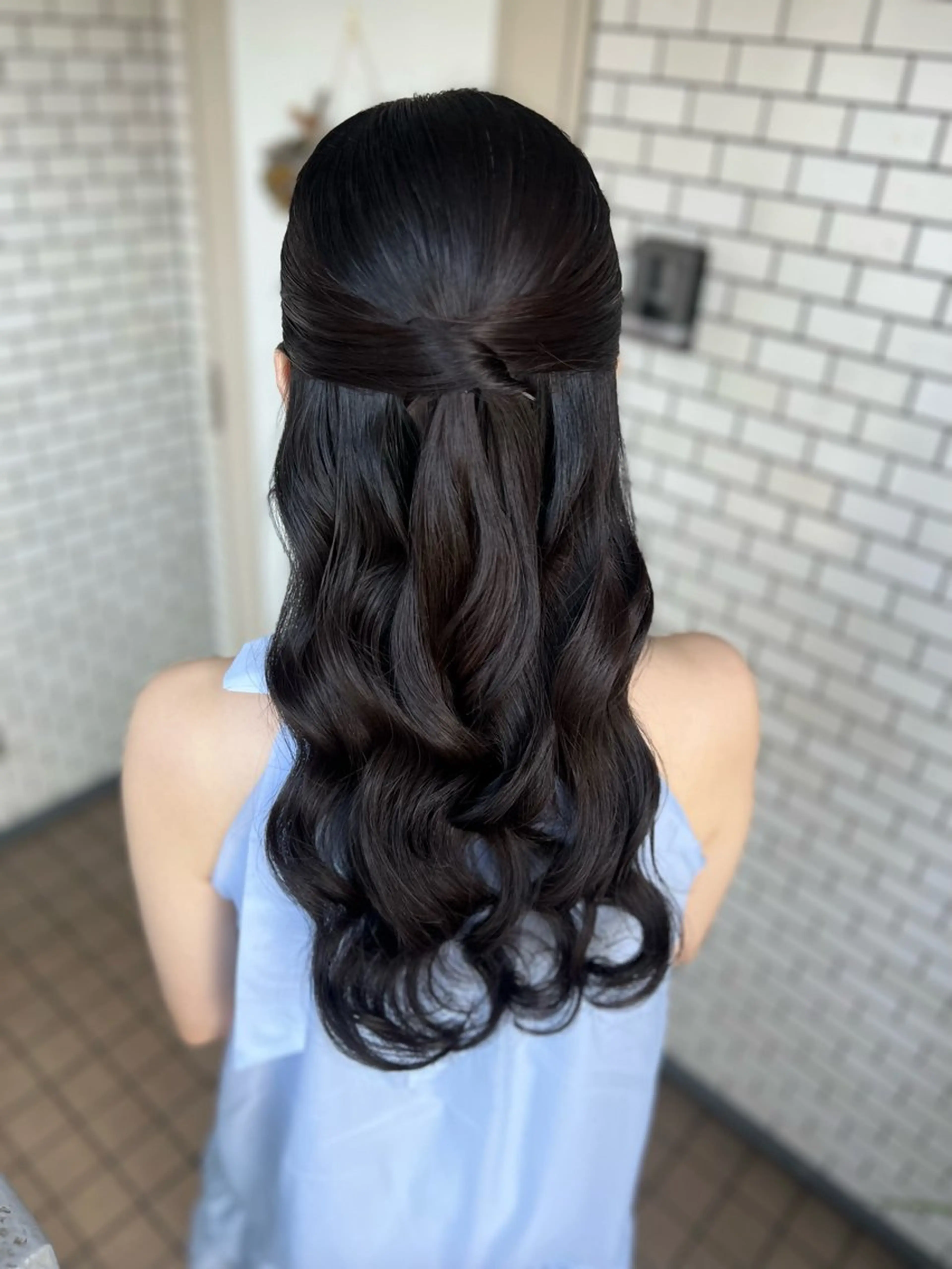 ヘアアレンジ ハーフアップ ヘアセット 大人可愛いヘアメイク 💋🧚‍♀️しずかのヘアスタイル