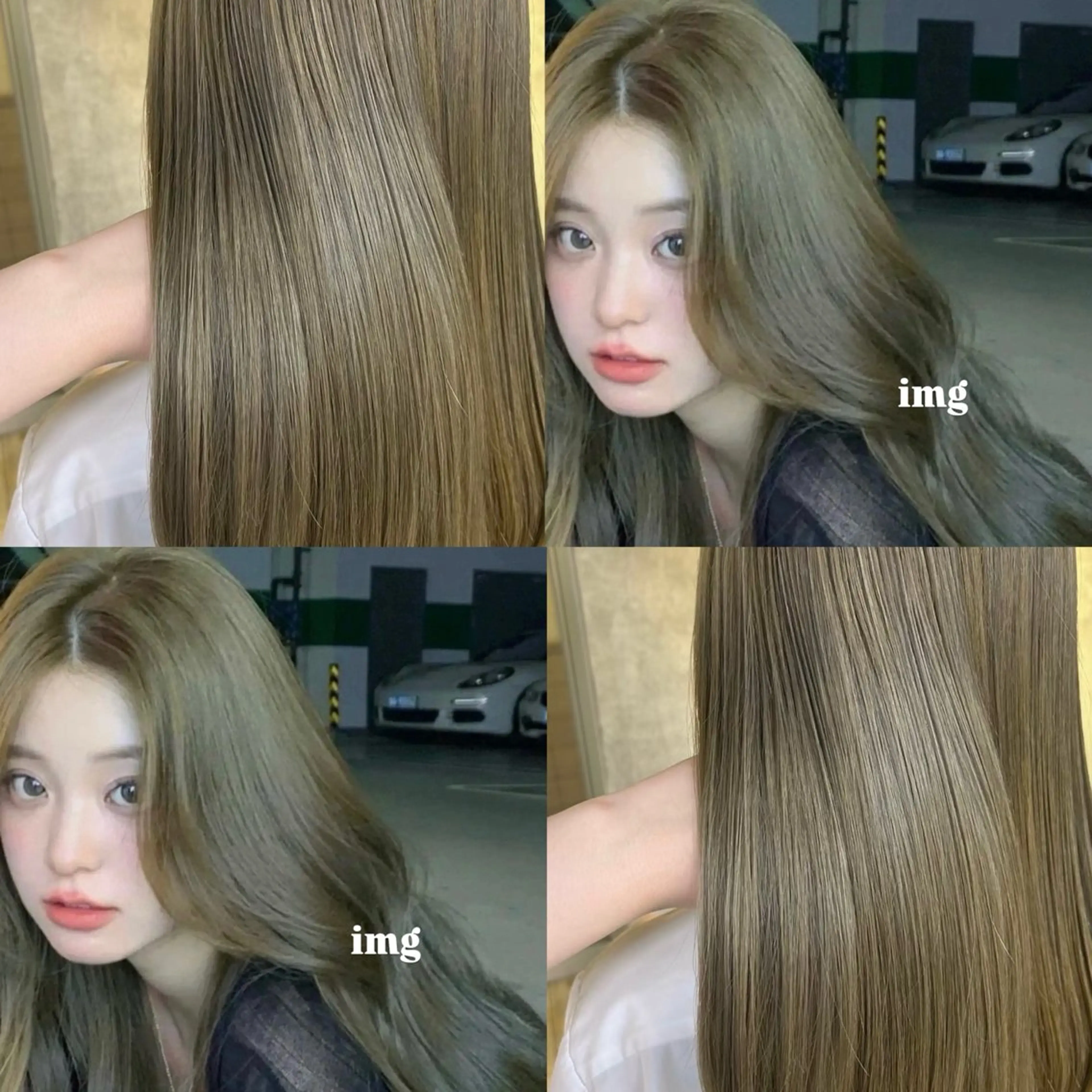 ロング ぱつっとボブ/Wカラ ー/ことこ🍒のヘアスタイル