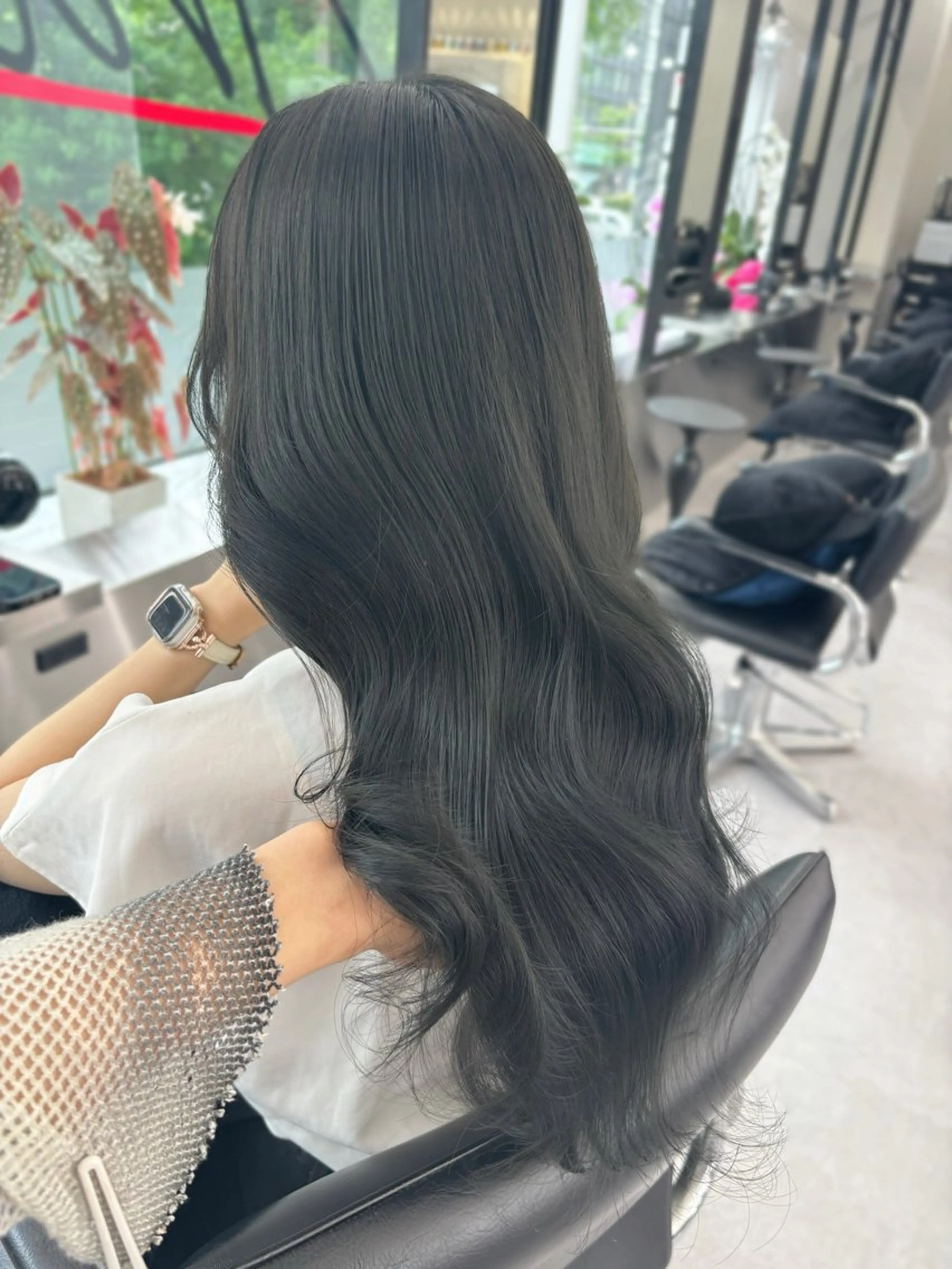 ロング カラー ブリーチなしレイヤー 髪質改善/韓国ヘアのヘアスタイル