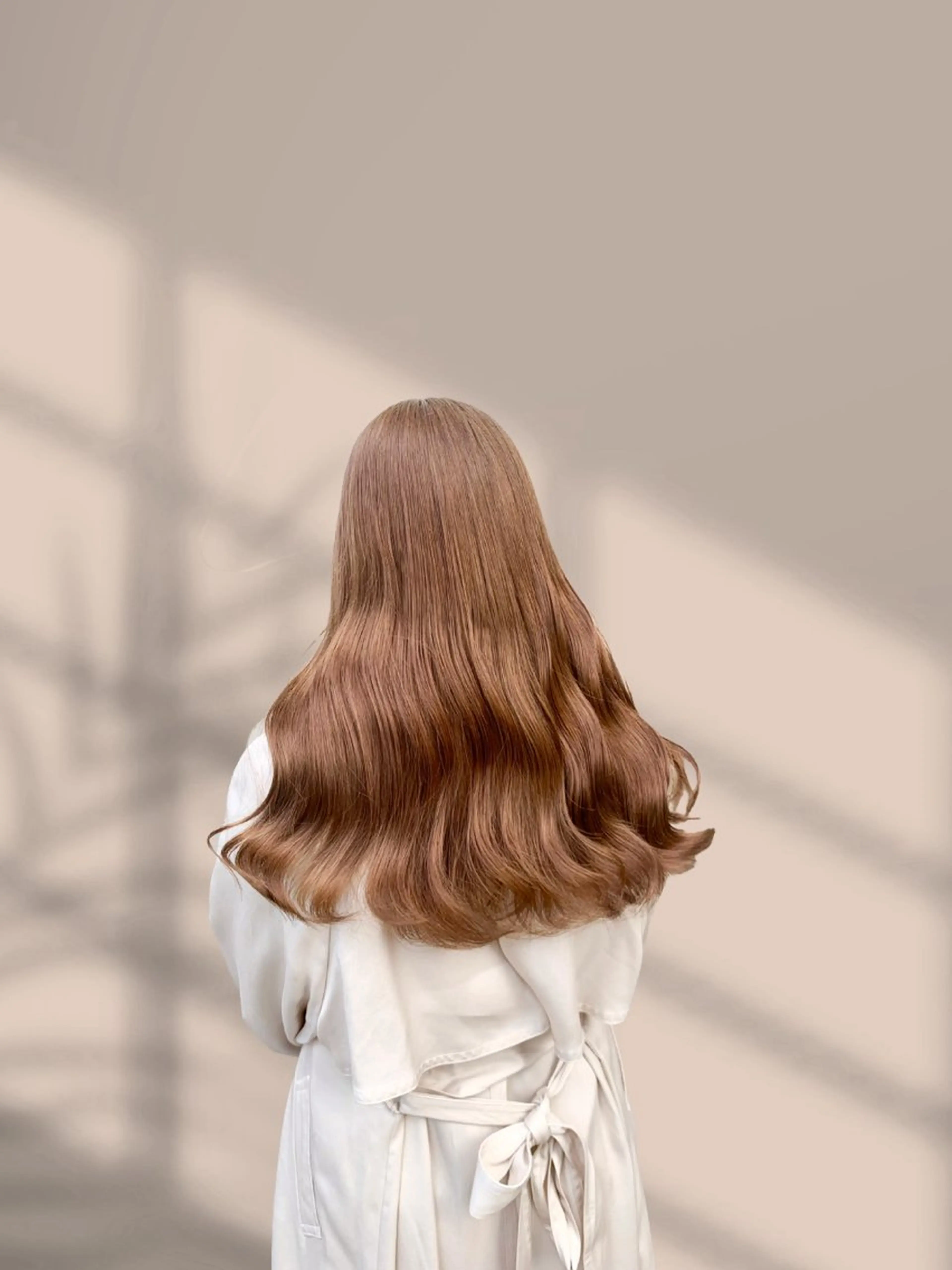 ロング ヘアカラー トリートメント ヘアセット くすみミルクティー/ ブラウン🪡TOWAのヘアスタイル