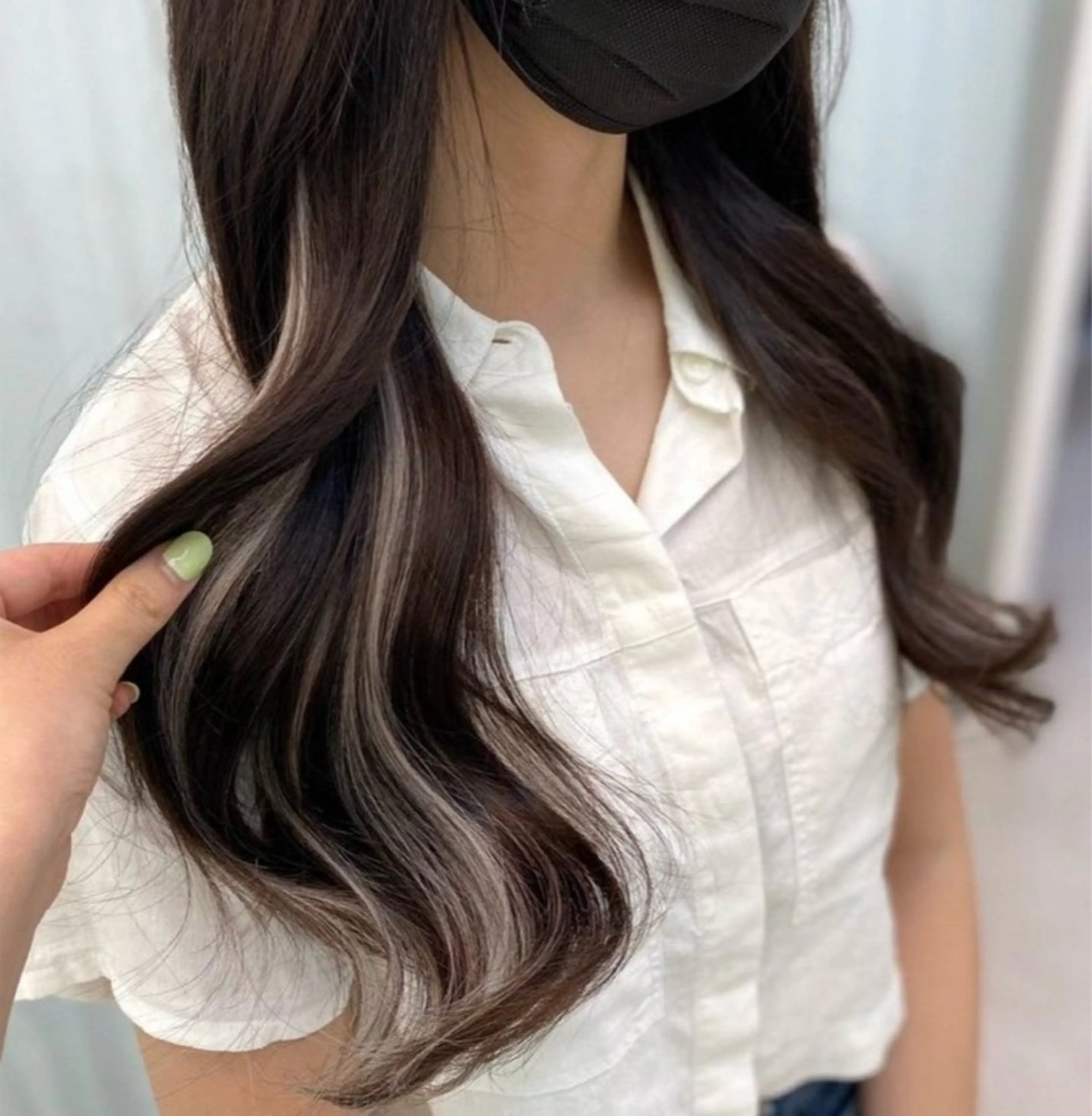 【韓国ハネエクステ】ベーシックカラー+インナーカラーMIX55cm 80束の写真