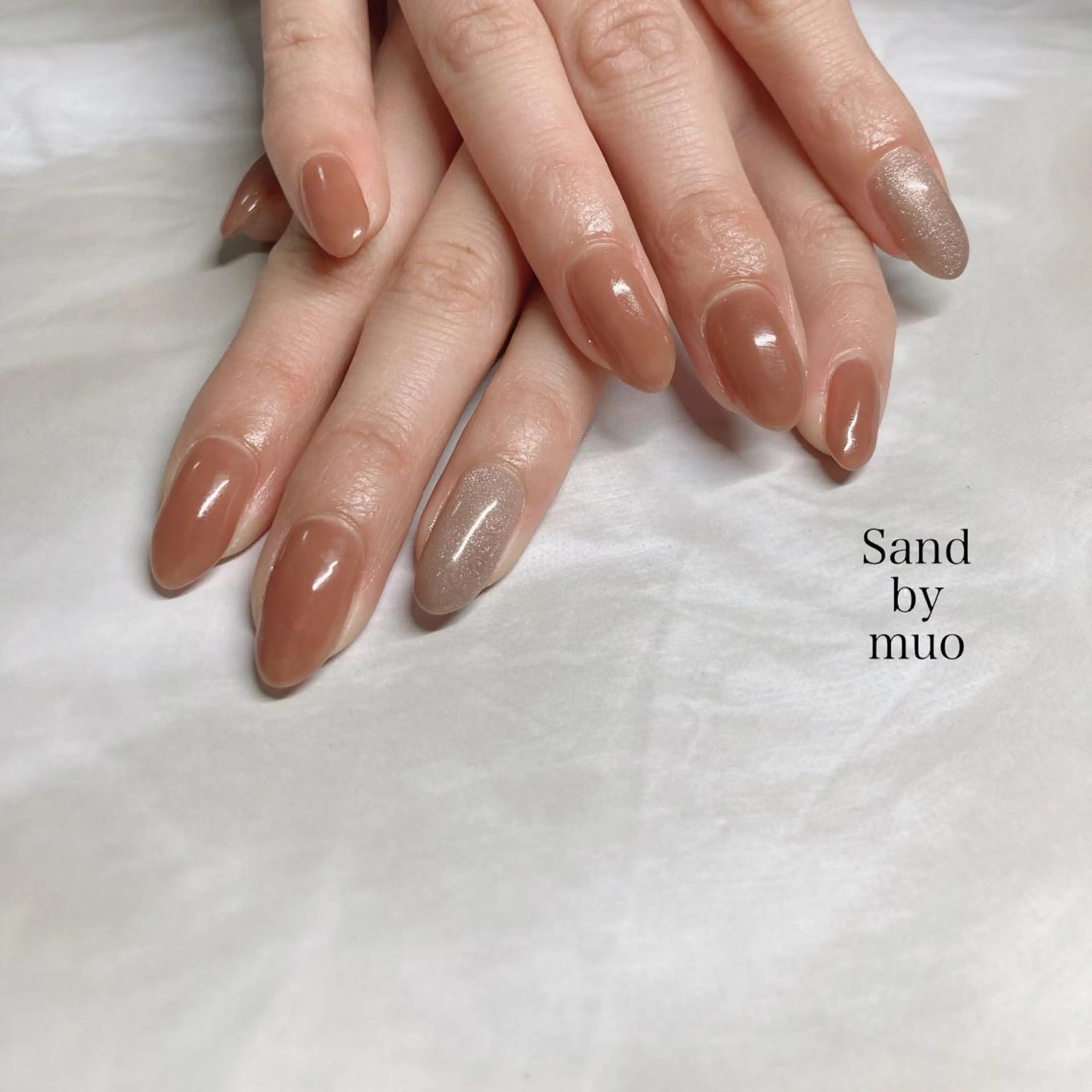 ネイル マグネットネイル ワンカラーネイル Sand by muoのネイルデザイン