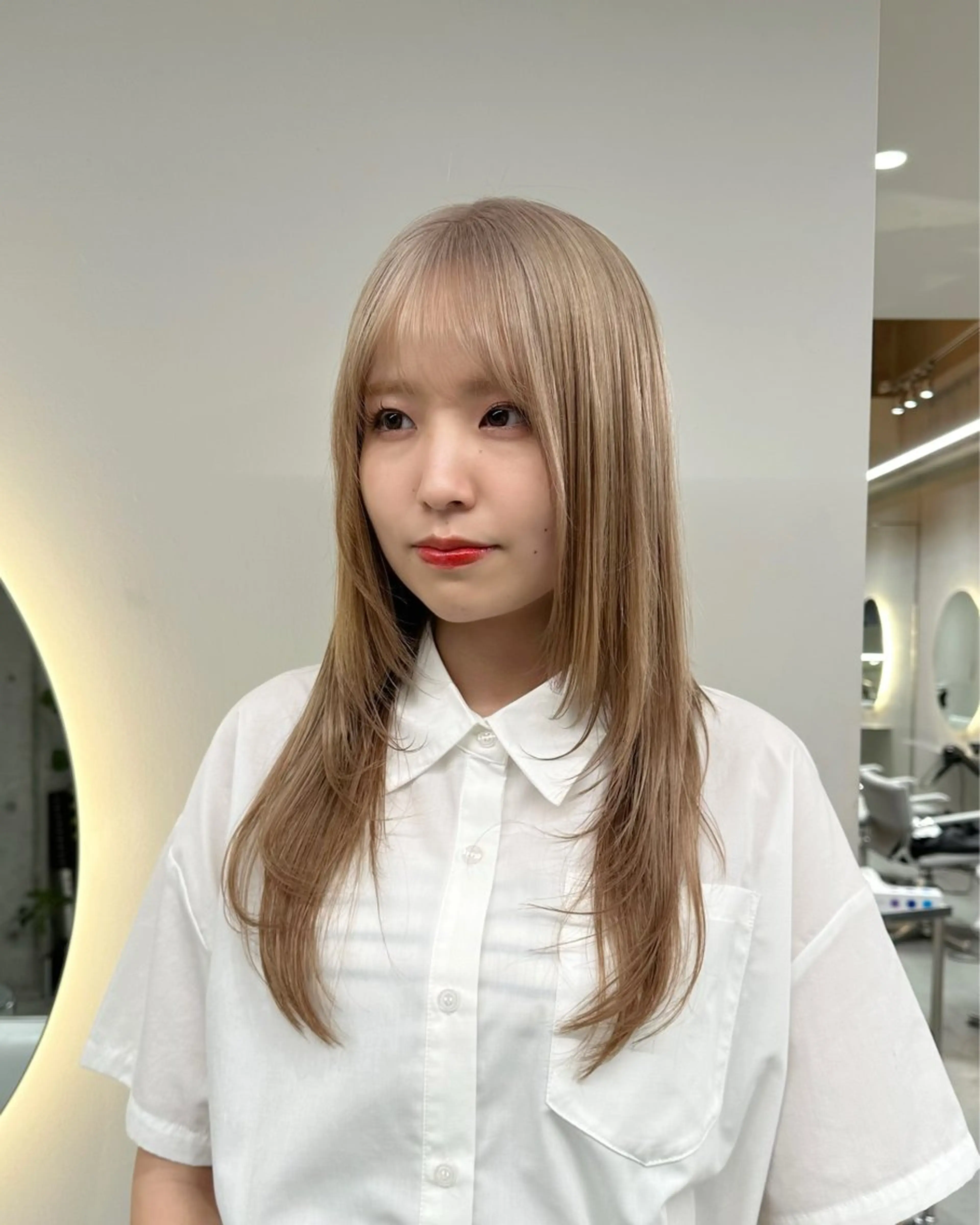 ロング ピンクラベンダー 似合わせカット SOL.所属・ハイトーンカラー/デ ザインカラー中川竜斗のヘアスタイル